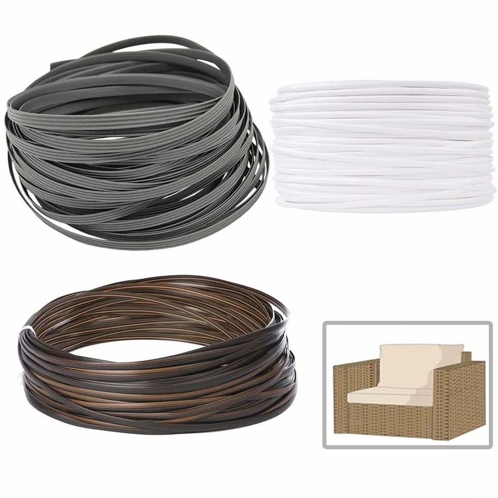 Kit riparazione rattan plastica 30 m PE restauro mobili patio fai da te marrone