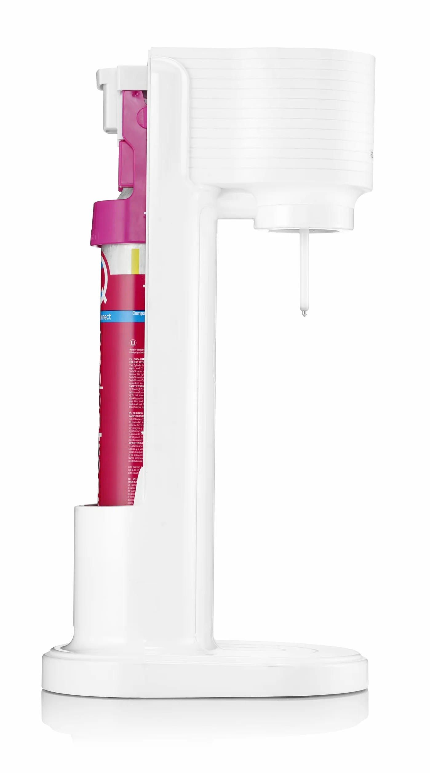 Sodastream Gaia Gasatore bianco con bottiglia lavabile in lavasoviglie e cilindro Co2