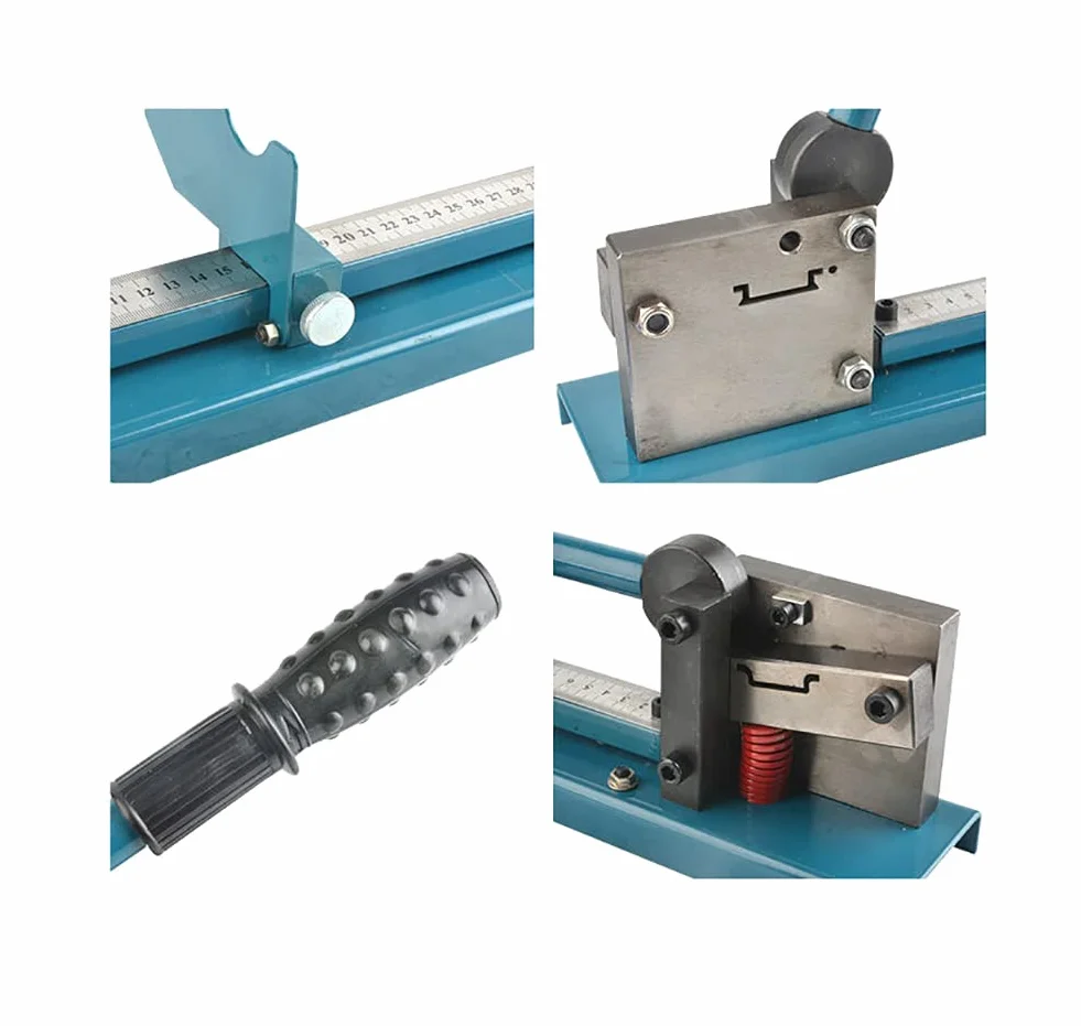Utensile per taglio guida DIN – Doppia scanalatura W/50 cm righello, taglierina manuale per taglio in alluminio scanalato – Macchina da taglio da banco – Strumento per taglio preciso in alluminio