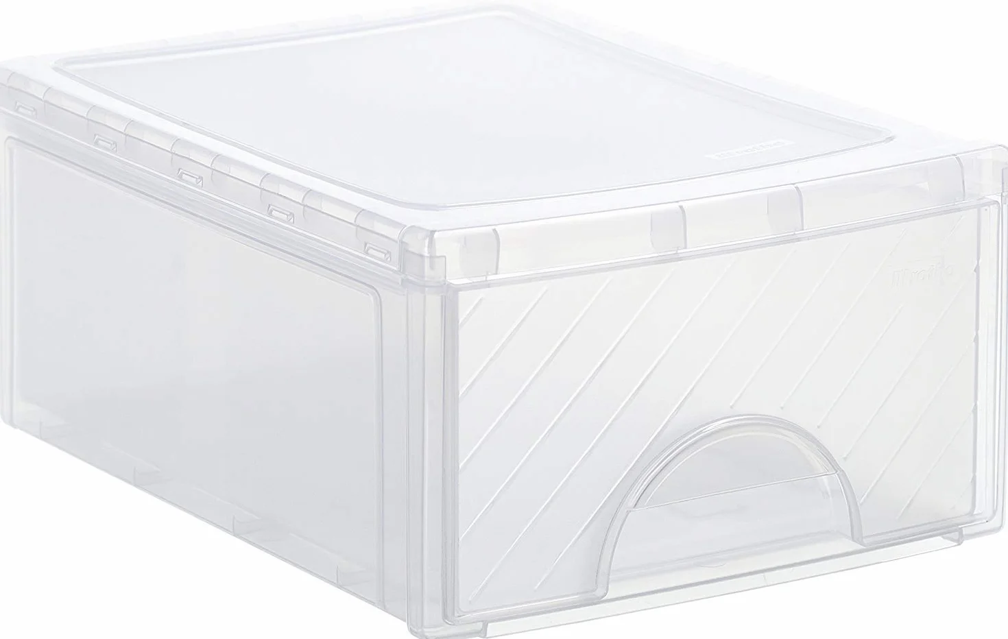 Rotho Scatola frontale piccola cassettiera 1 spinta, plastica (PP) senza BPA, trasparente, piccola (35 x 26 x 14 cm), non applicabile