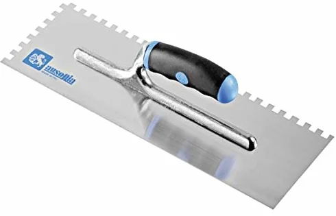 Ausonia - Frattazzo per colla 36x12 manico bimateriale Dente 12x12