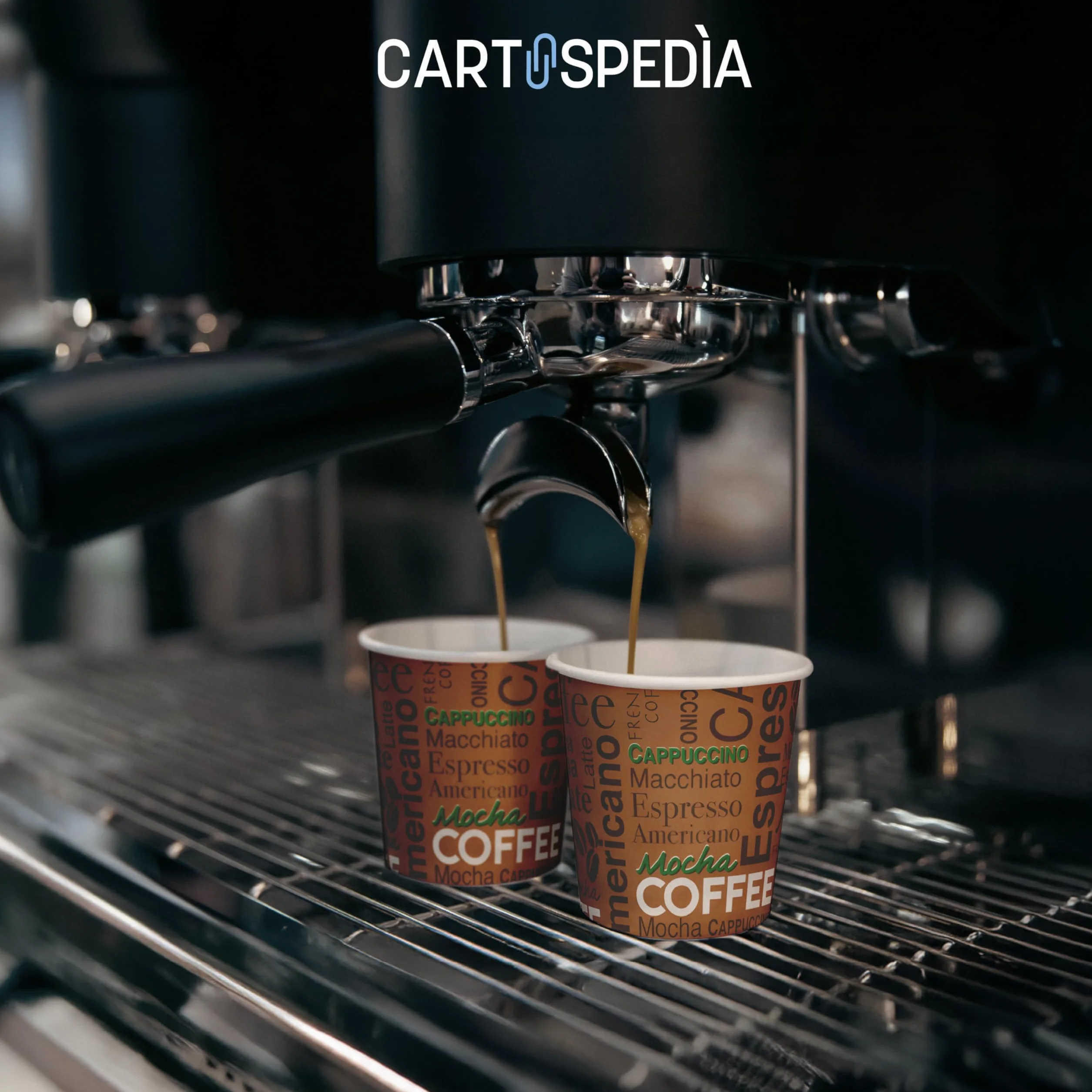 CARTOSPEDÌA 200 Bicchierini Caffè Carta 75 ml Bicchieri Caffe Monouso Biodegradabili Espresso Made in Italy Brown