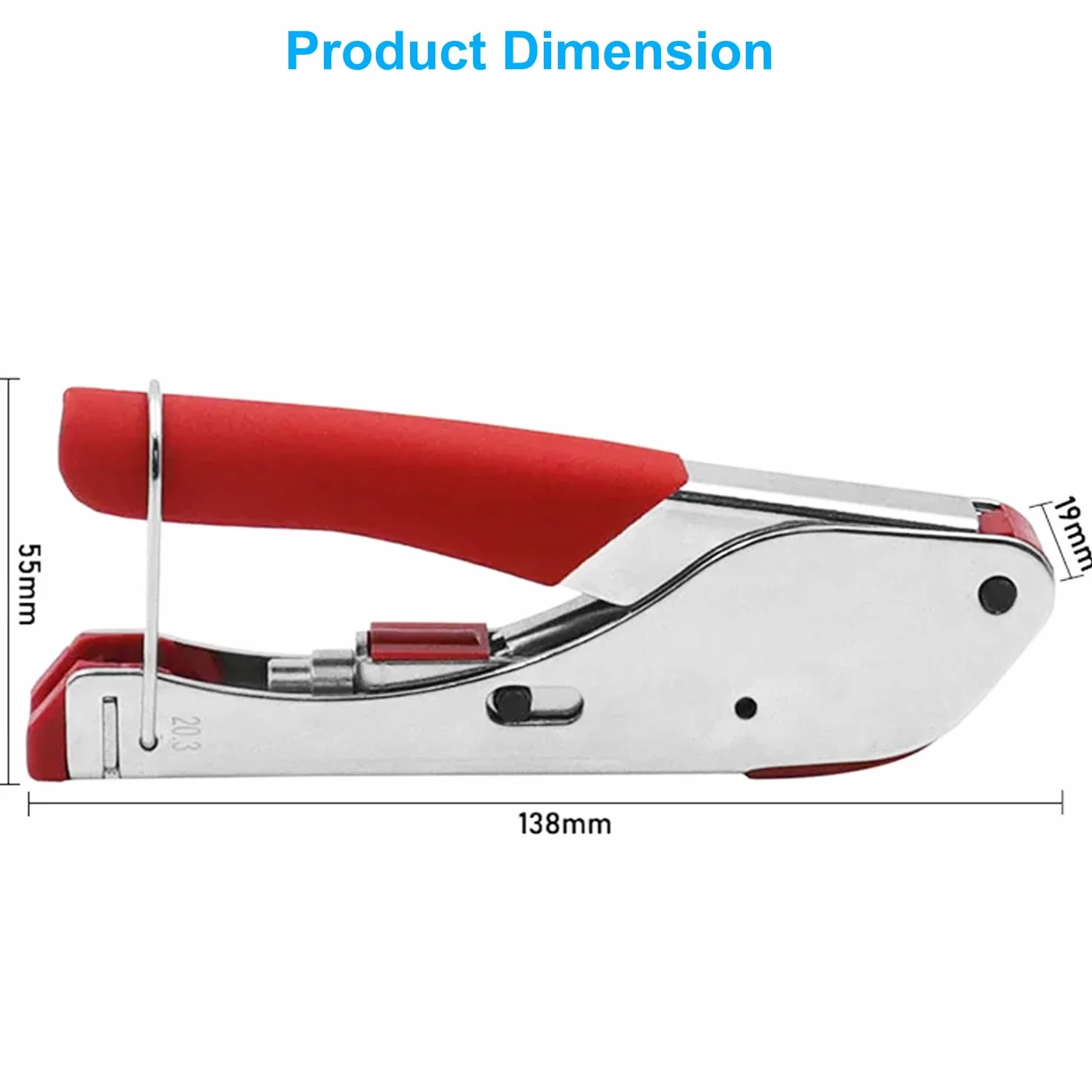 Greluma 1 Pz Pinza crimpatrice per cavi coassiali RG59/RG6 tipo F, pinza spelafili per compressione coassiale