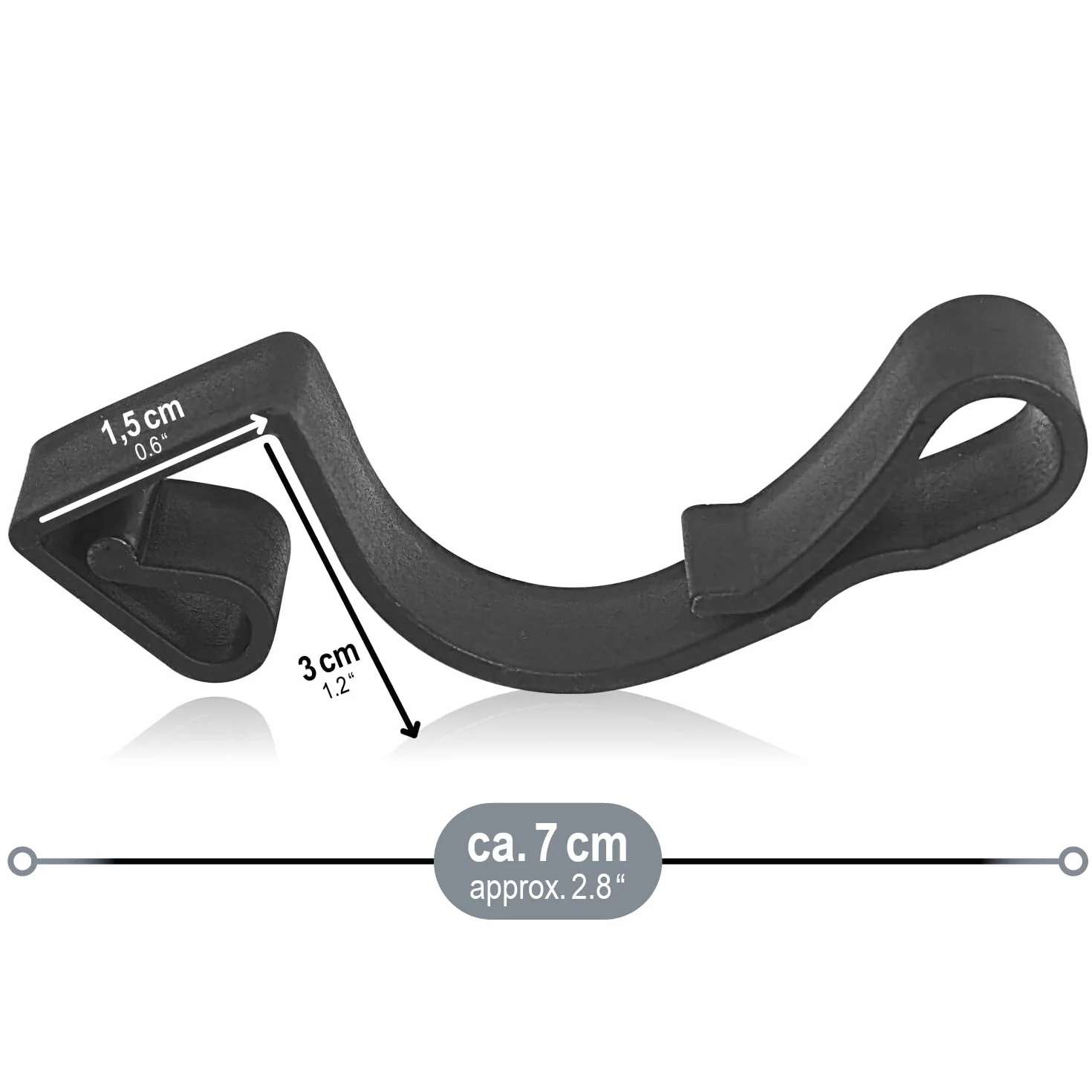com-four® 50x ganci per grondaie per lucine - ganci per grondaie in plastica - fissaggio per illuminazione esterna natalizia - supporto per lucine