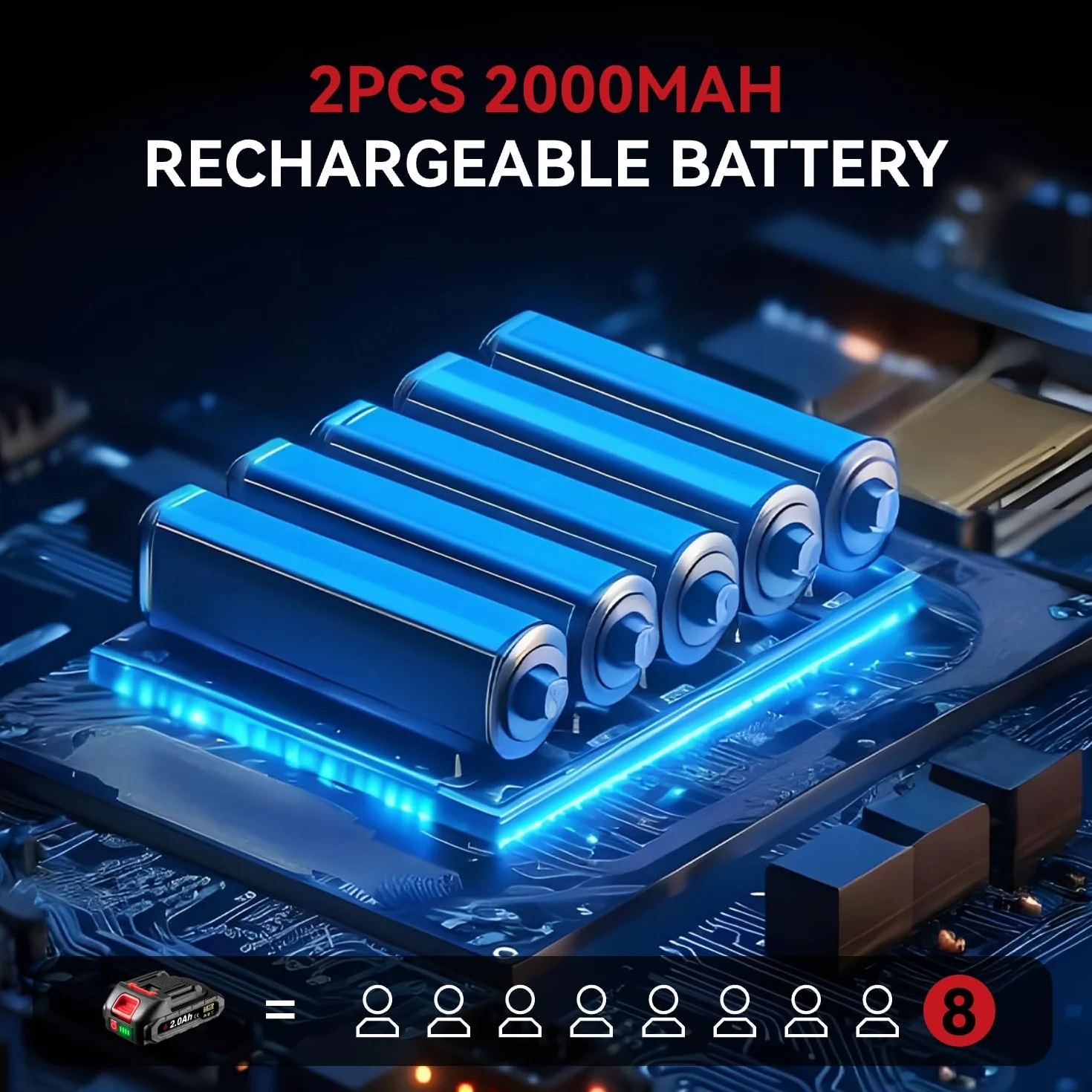 ONEVAN levigatrice a nastro senza fili, lima elettrica 2 batterie 2000 mAh, 6 velocità, 35°, per legno metallo