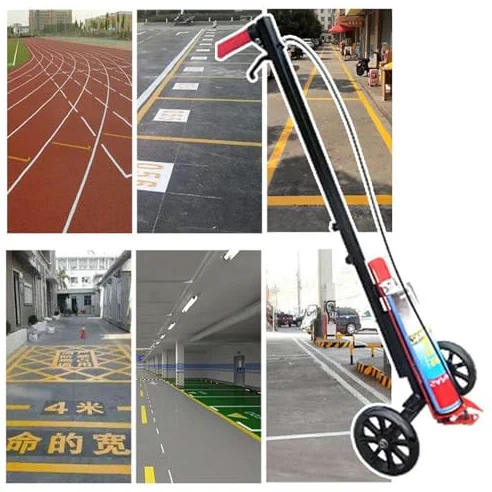 Marcatore automatico per vernice spray stradale, per linee rette, curve e cerchi, larghezza 5-15 cm, per strade, fabbriche, garage, stadi