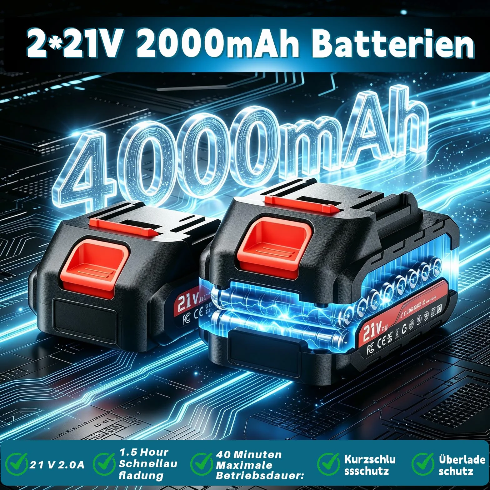 Trapano avvitatore a batteria brushless, trapano a percussione 21V, 70 Nm,con 2 2,0 Ah batterie, 25+3 impostazioni di coppia, 2 velocità, luce LED, avvitatore elettrico Ideale per forare e avvitare