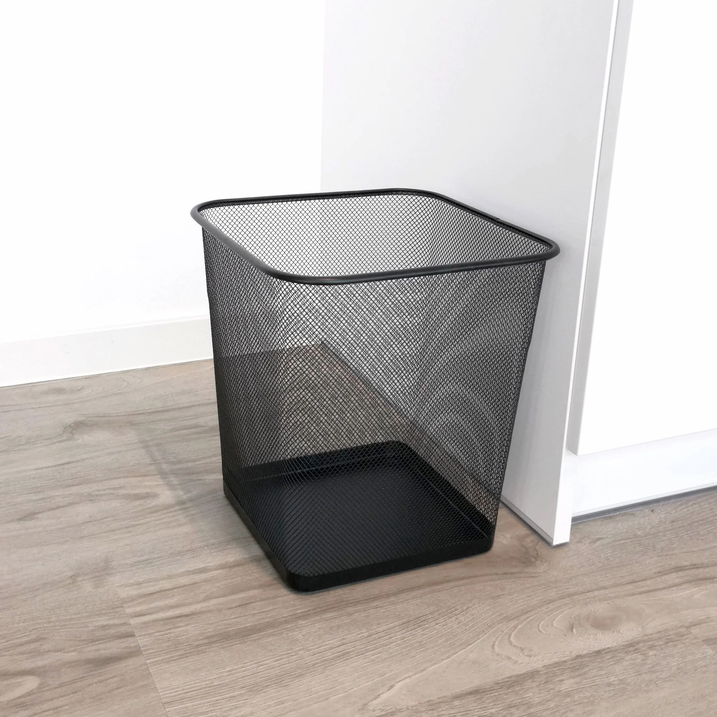 Cestino Carta 18L Nero per Ufficio Scrivania Camera Letto