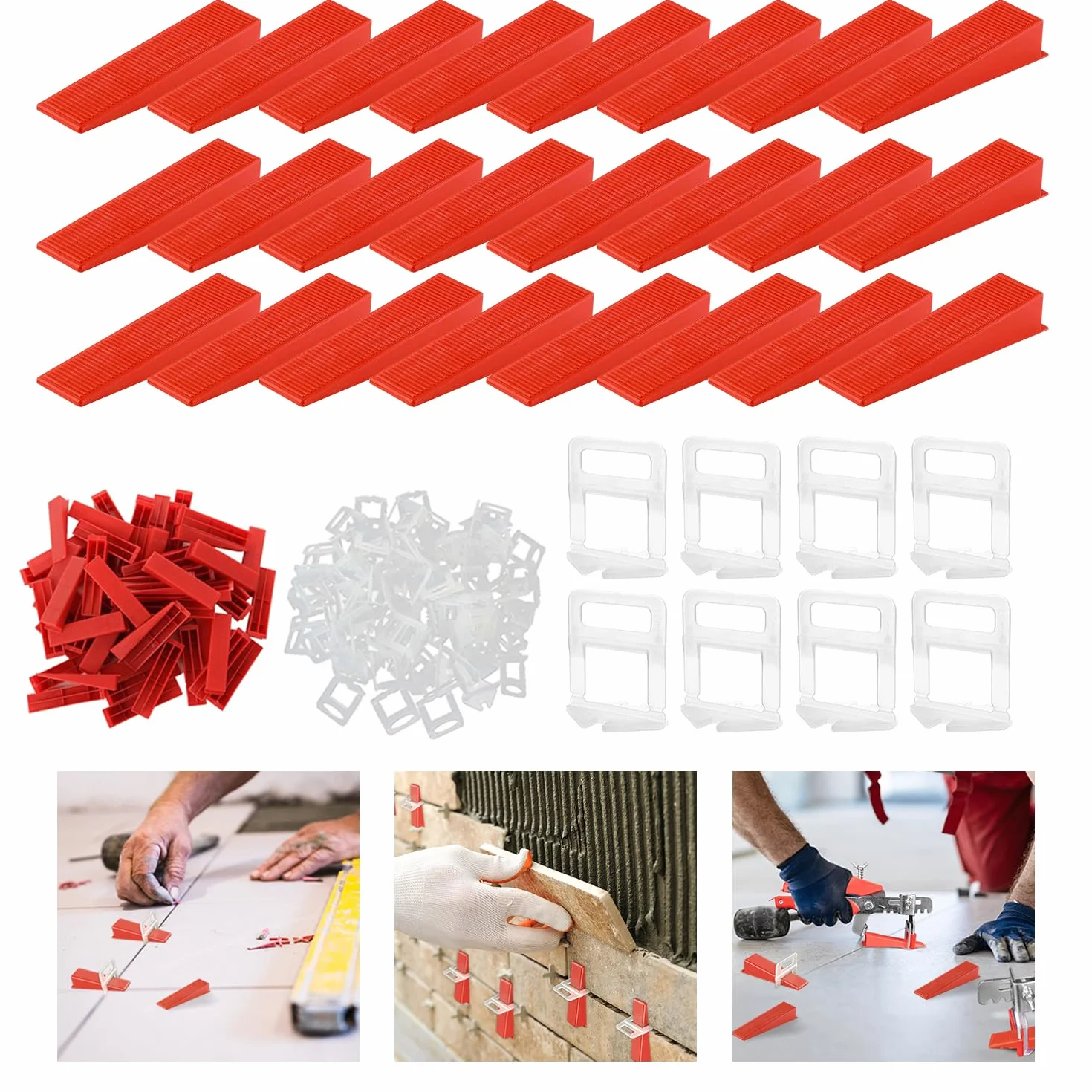 700 Pezzi Distanziatori per Piastrelle Livellatori per Piastrelle Cunei per Piastrelle con Inserti per Piastrelle 3mm per Piastrelle da Parete e da Pavimento Riutilizzabile