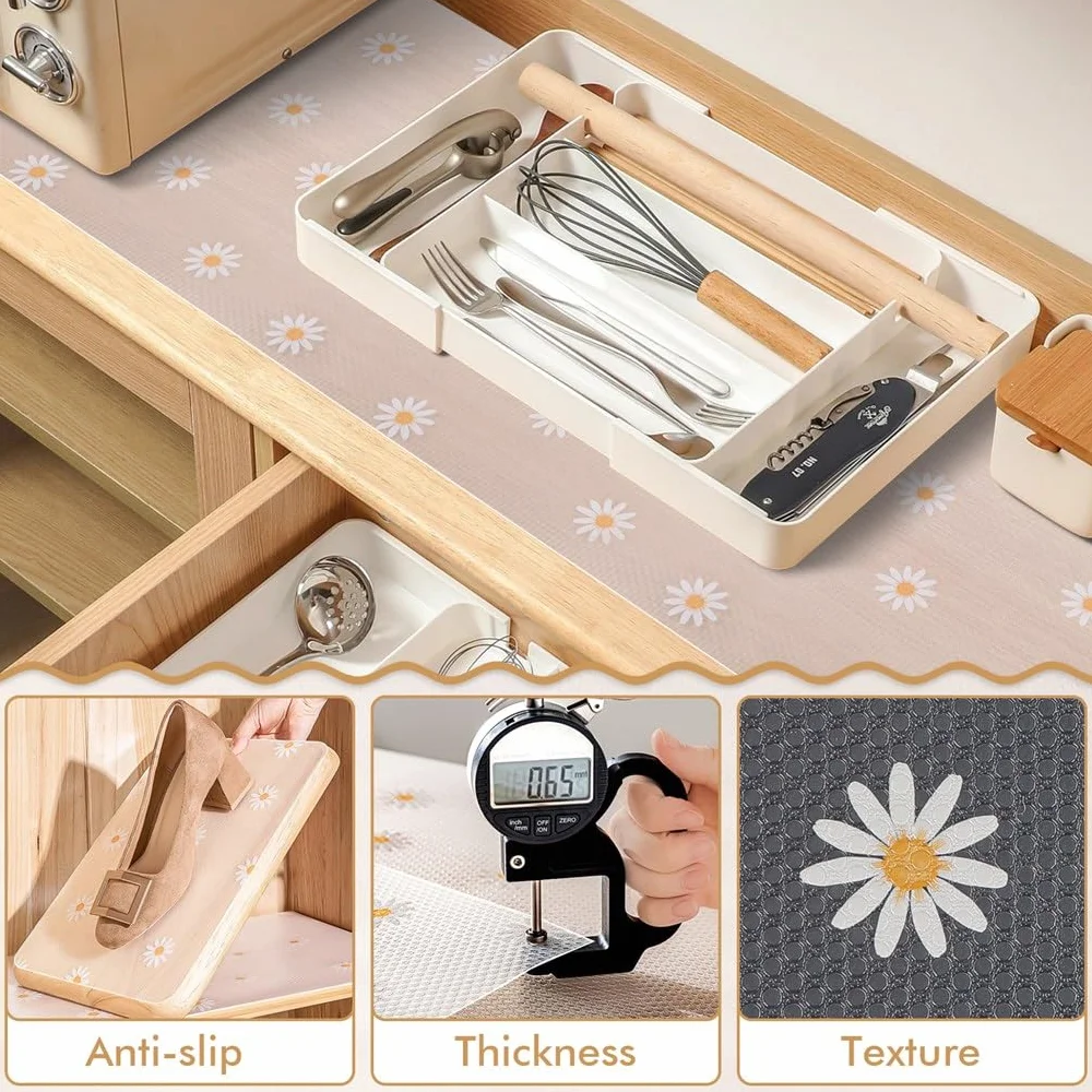 Arthome Fodere Scaffale 30cmx300cm Fodere Armadio, Non Adesivo Scaffale Armadio Prova olio Impermeabile,Antiscivolo Cassetto Fodere EVA scaffale Cucina Plastica per Armadio Frigo