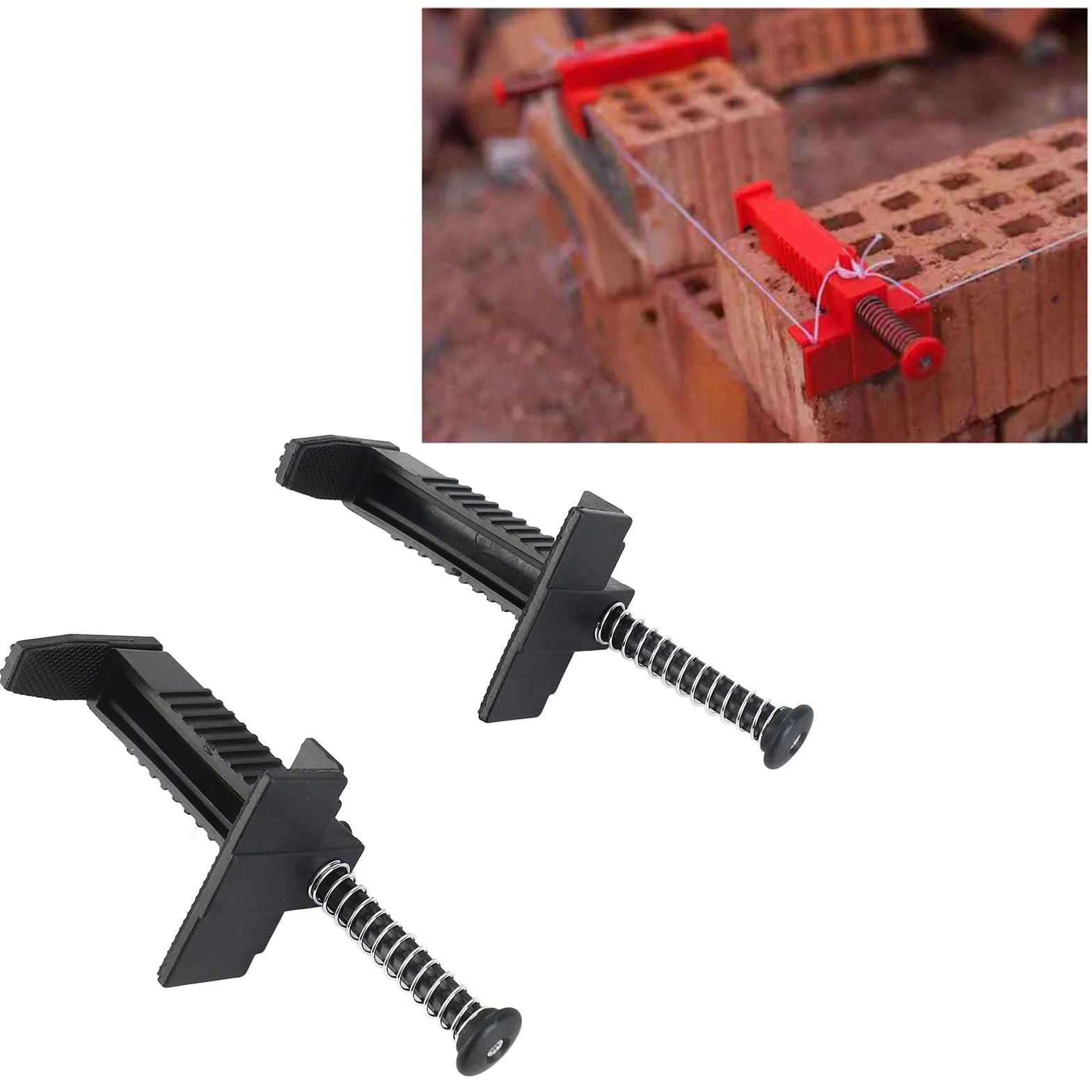 2 pezzi di rivestimento per mattoni, corridori per corridori di rivestimento per mattoni, accessorio di ingegneria per strumenti idraulici per dispositivi di costruzione di edifici (nero)