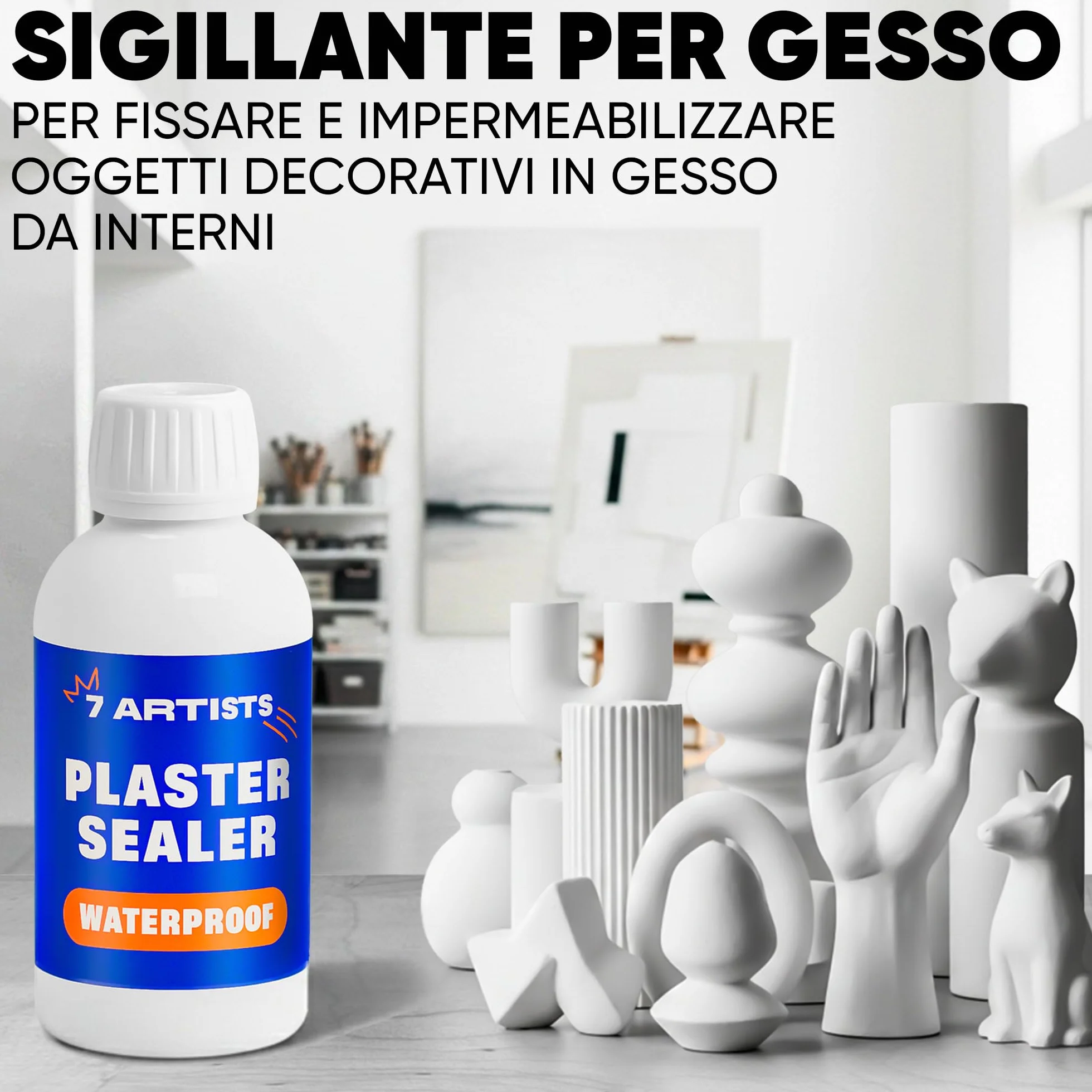 Sigillante Liquido per Gesso 125 ml Trasparente – Impermeabilizzante Gesso per Stampi e Polvere di Ceramica | Vernice Protettiva per Oggetti e Creazioni Artistiche da Interni