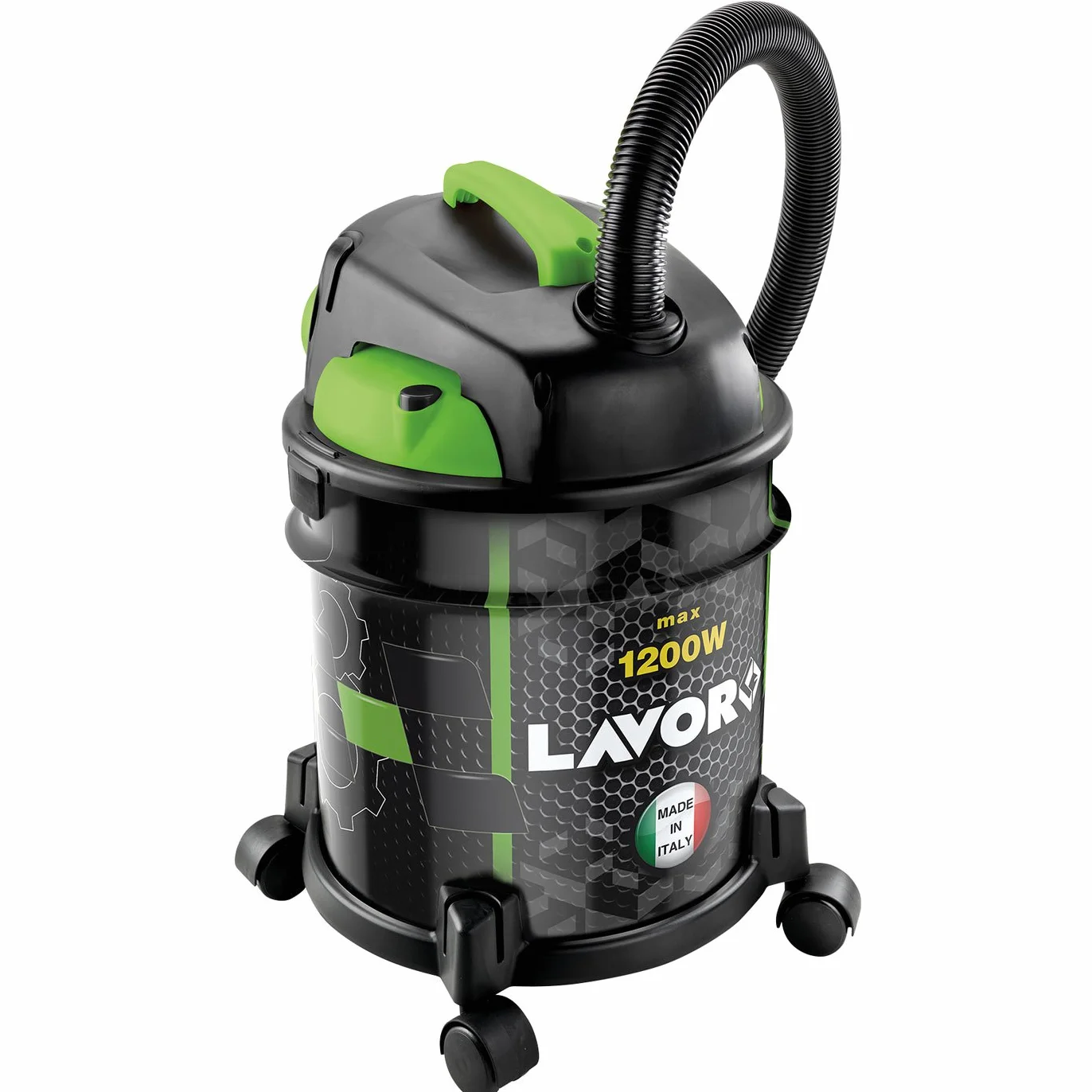 Lavor Aspiratore Solidi e Liquidi RUDY 1200 S, Funzione Soffiante, Capacità Vano Raccolta 20 l, Serbatoio in Metallo, 18 kPa, 1200 Watt max