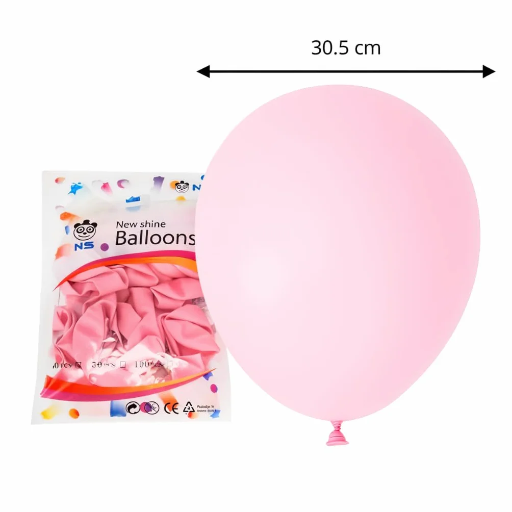 Palloncini Rosa Pastello 30 Cm Lattice Naturale Biodegradabili Gonfiabili Aria Elio Baby Shower