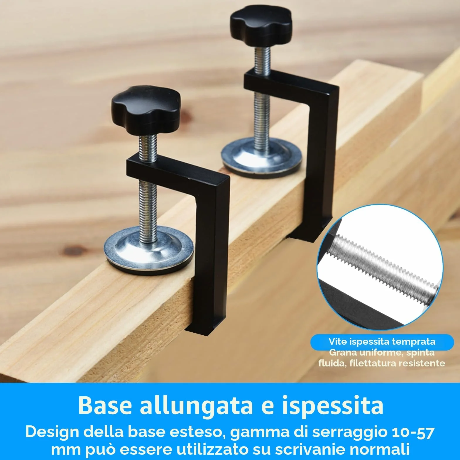 Morsetto a C, Morsetti a G con Vite Grandi, Morsetti da Tavolo per Legno, da Falegname a G, Morsetto da Tavolo da Lavoro per Cassetti Saldatura su Scrivania (15-57 mm) (2)
