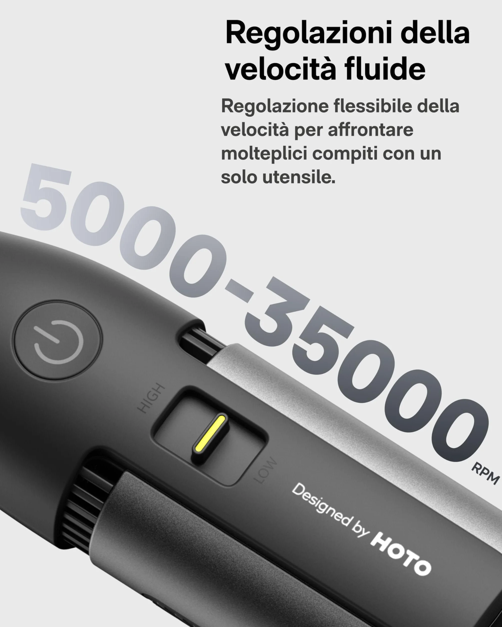 HOTO Strumento Multifunzione 12V 35000 RPM Trapano a Batteria Utensile Rotante con 37 Accessori