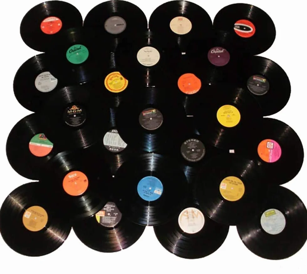 Lotto di dischi in vinile 30,5 cm per artigianato decorazione vintage confezione da 10