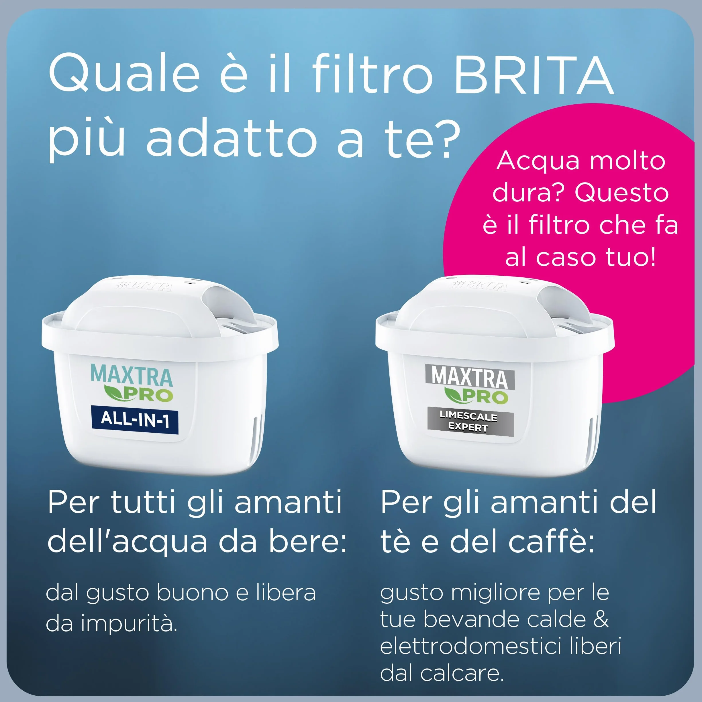 BRITA Caraffa filtrante vetro 2.5L con filtro MAXTRA PRO All-in-1 riduce cloro calcare PFAS metalli
