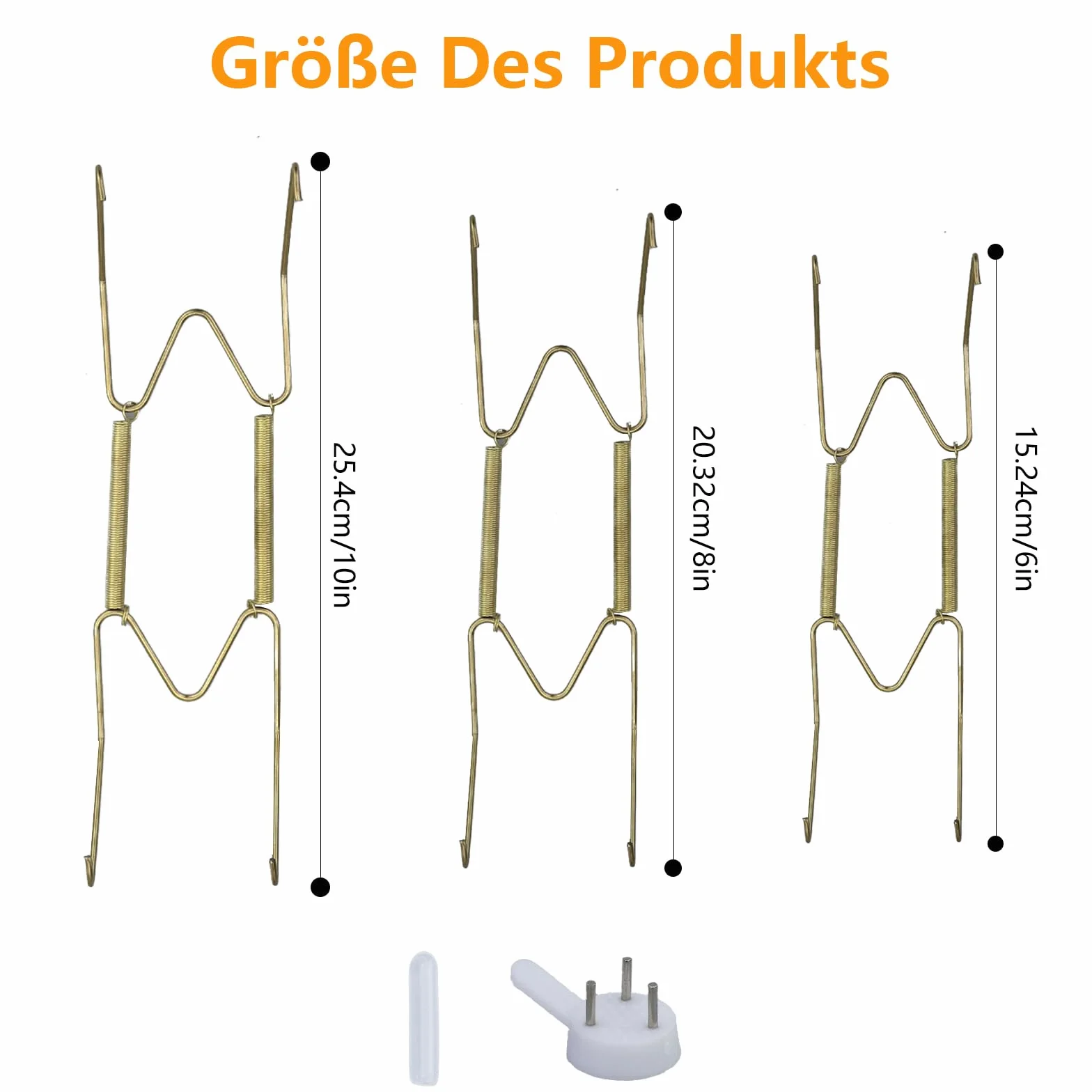 4 pezzi supporti parete forma di W, ganci per piatti da appendere, appendi piatti parete, con 4 chiodi senza lasciare traccia e 16 protezioni per ganci, per appendere piatti decorativi, opere d'arte
