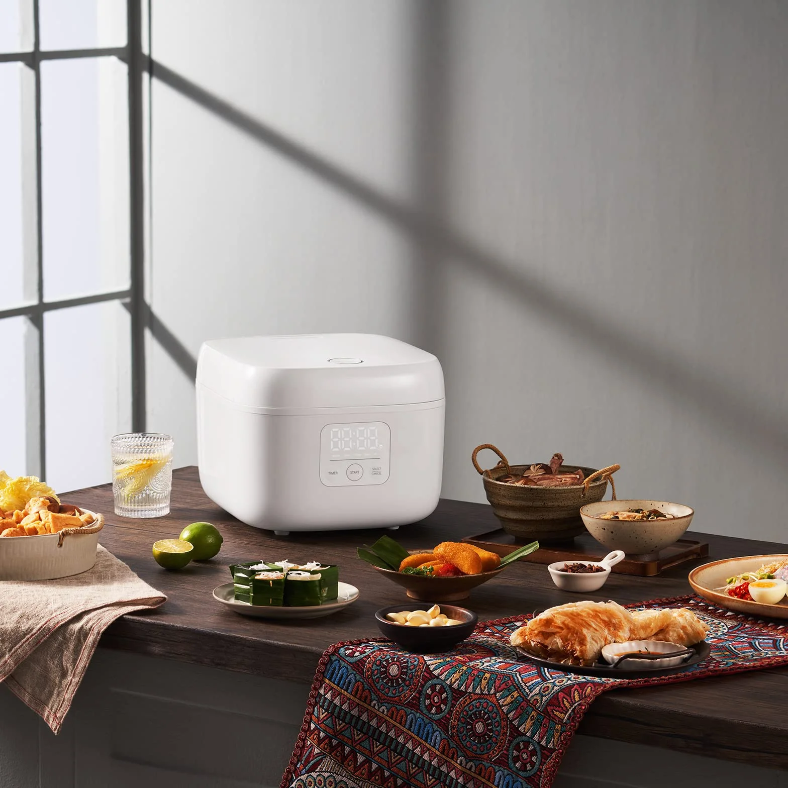 Joyami Mi Smart Couciriso intelligente Smart Rice Cooker 0.8L 3.5 Tazze Interno antiaderente per 6 ciotole Fino a 3 persone Mantenere caldo Modalità preimpostata