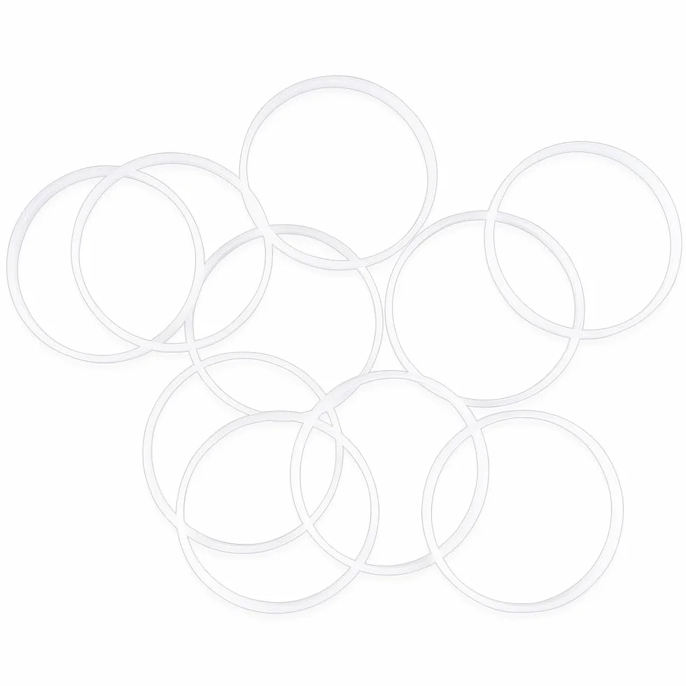 Anelli in plastica bianco per acchiappasogni Ø interno 7,7 cm Ø esterno 8,2 cm 6 mm 10 pezzi