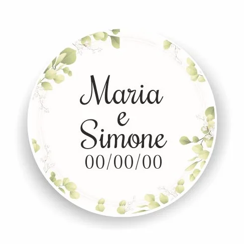 Etichette adesive personalizzate colorate con il tuo nome e le tue informazioni, utilizzabili per comunioni, matrimoni, cresime, compleanni, feste vintage, eventi in genere (Modello 17)