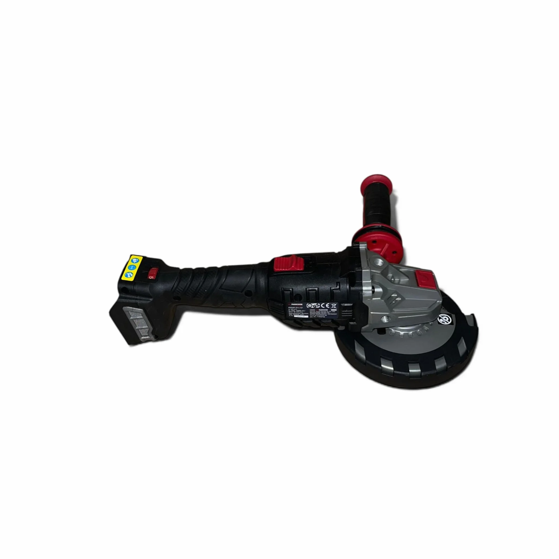 Parkside - Smerigliatrice angolare senza fili, Parkside Performance X20V PWSAP 20, senza spazzole/brushless, senza batteria, senza caricabatterie, con valigetta per il trasporto