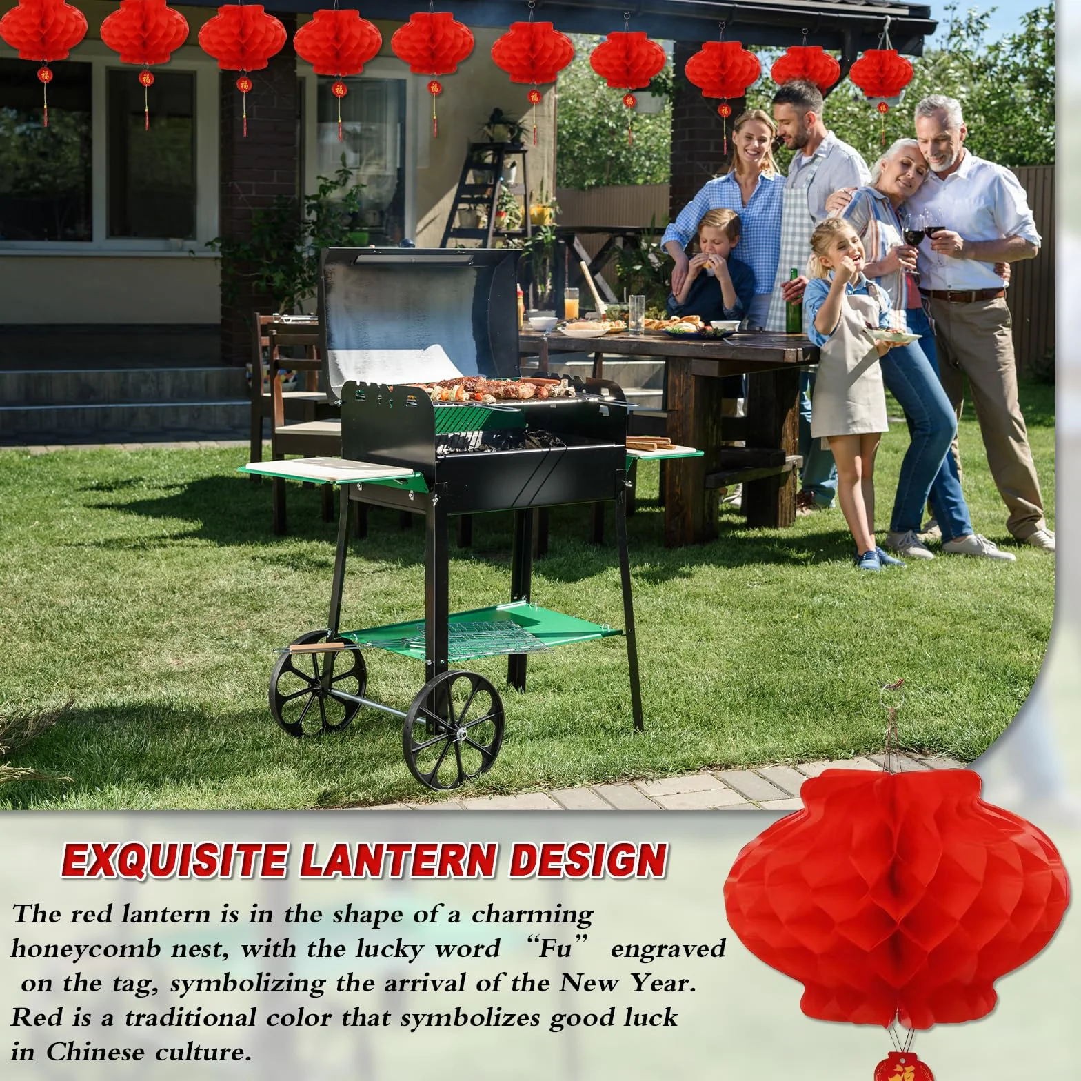 Decorazione Lanterna Rossa, Appendere Lanterne Rosse，Lanterne Volanti Di Carta, Lanterna Cinese Uniche ed Eleganti Usato per Matrimonio, Capodanno, Capodanno Lunare, Decorazione del Ristorante