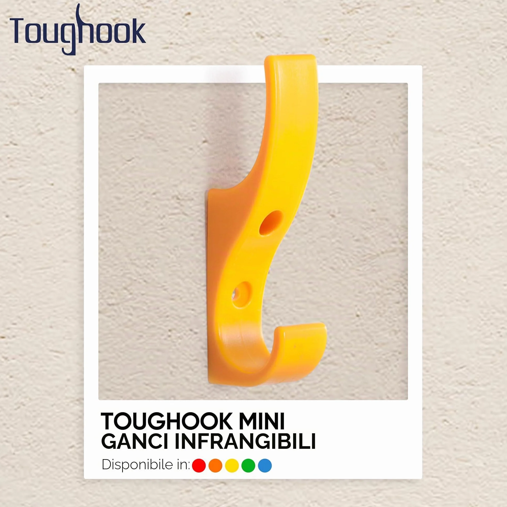 Toughook Mini Ganci da Parete 5 Pezzi Assortiti per Appendere Borse Cappelli Cappotti