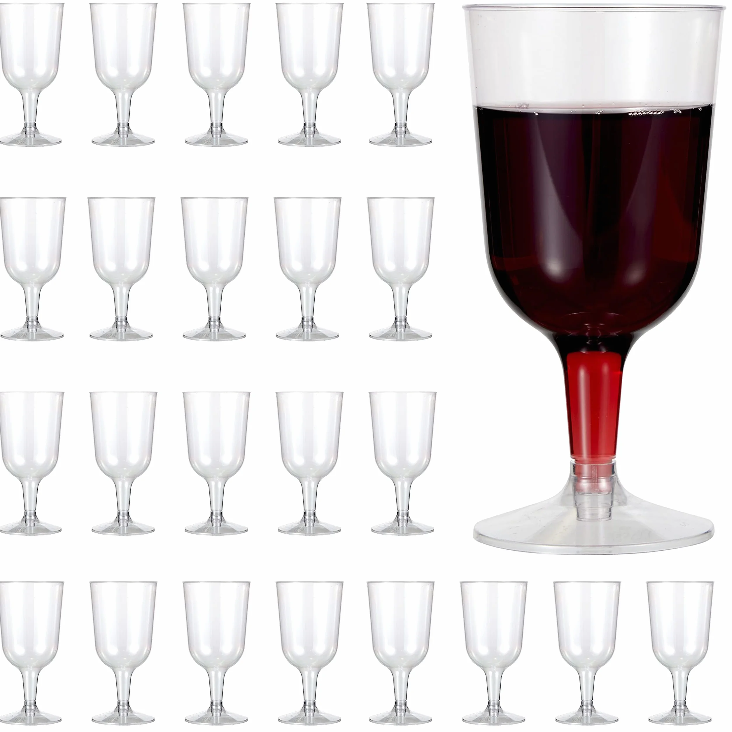 Matana Bicchieri da Vino in Plastica 48 Calici 180ml Riutilizzabili Lavabili