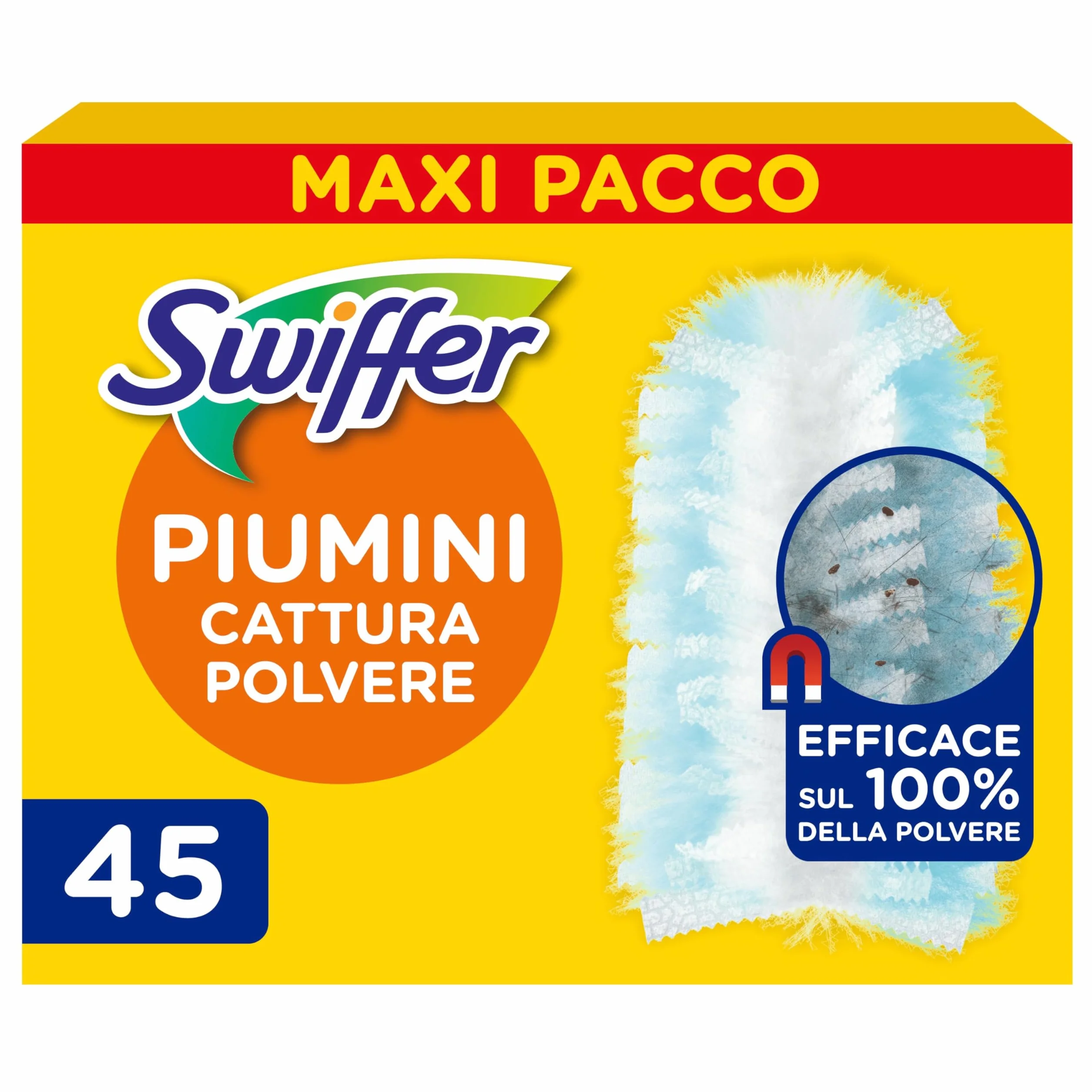 Swiffer Duster Piumini Cattura Polvere Giga Formato 45 Piumini