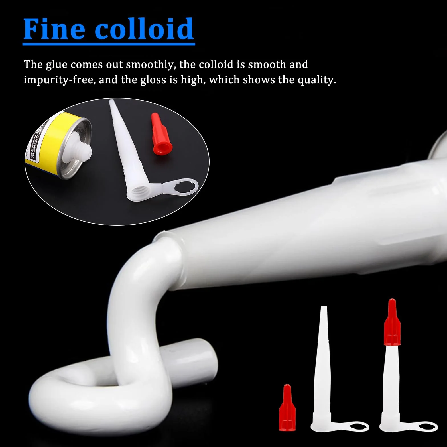 50 Pezzi Beccucci Silicone Beccucci per Cartuccia in Silicone Ugelli Per Calafataggio con Tappi Ugelli In Silicone Punte per Cartucce Silicone Ugelli per Pistola per Silicone Sigillante Adesivo