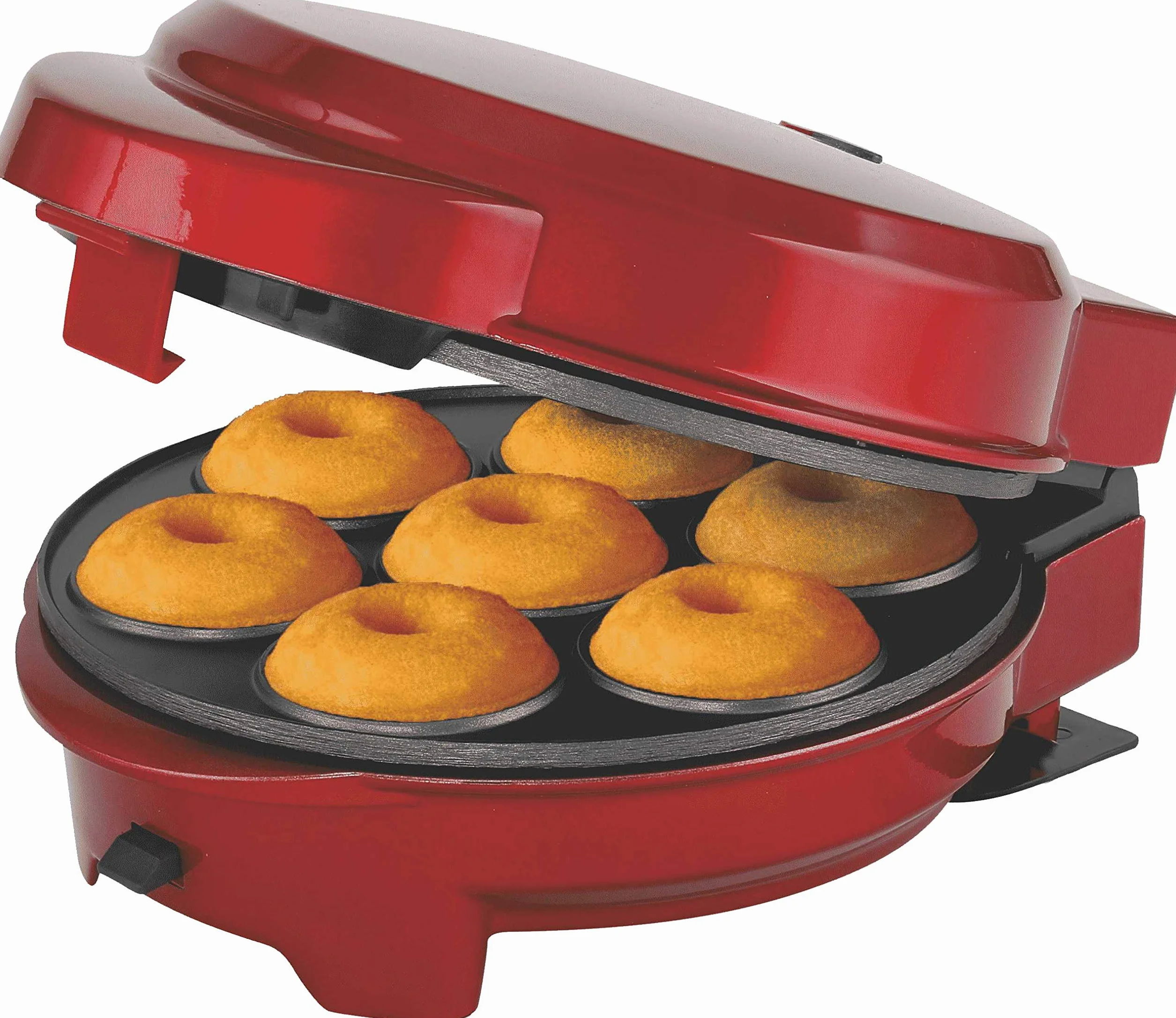 Melissa 3 in1 Donut Muffin e Popcake Maker 3 piastre intercambiabili, Rosso Metallizzato
