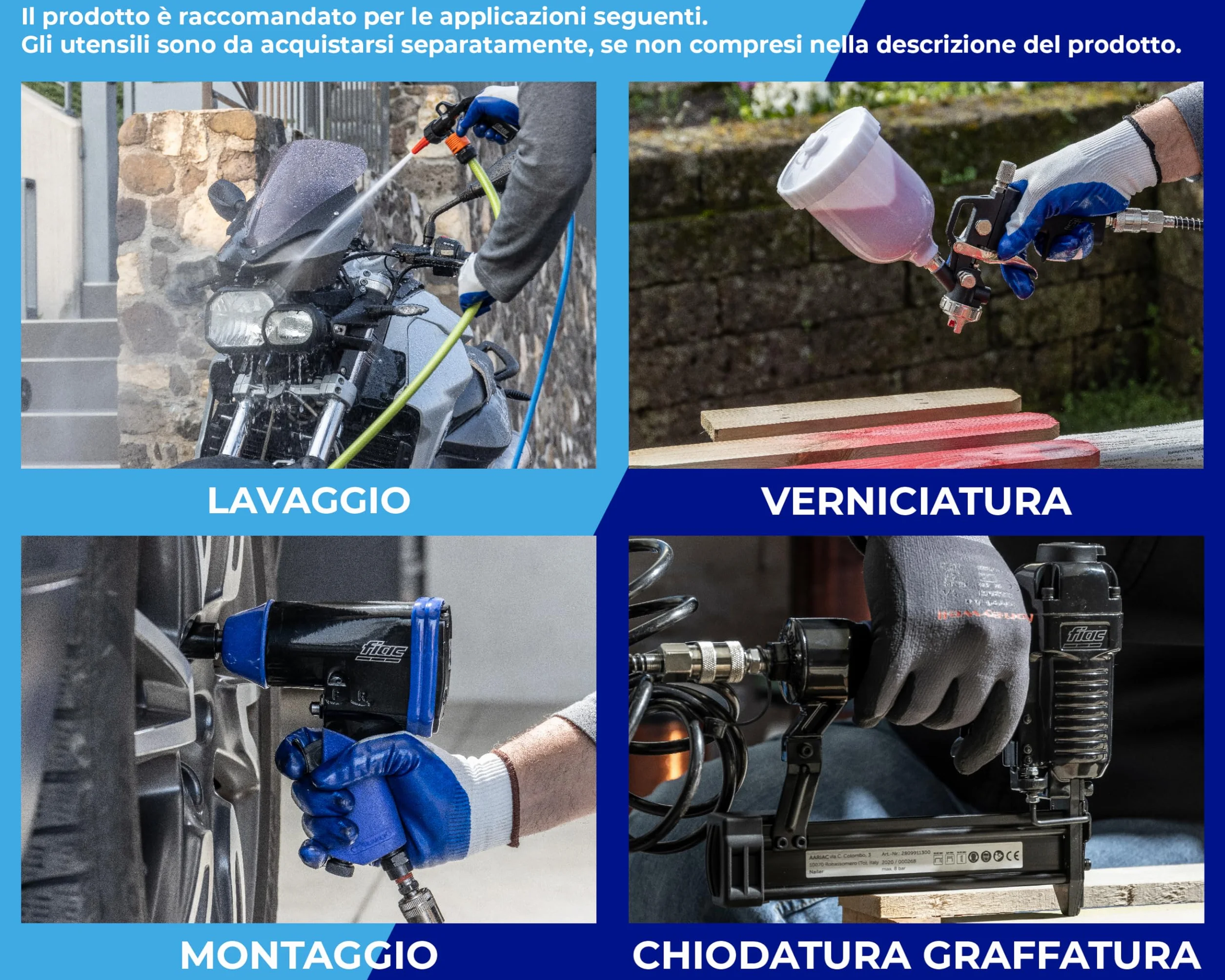 FIAC Compressore d'Aria Mobile Silenzioso SUPERSILENT 50, Compressore Aria Senza Olio, Pressione Massima 8 Bar, Potenza 1 CV, Serbatoio 50 Litri, Rumorosità 58 dB LpA