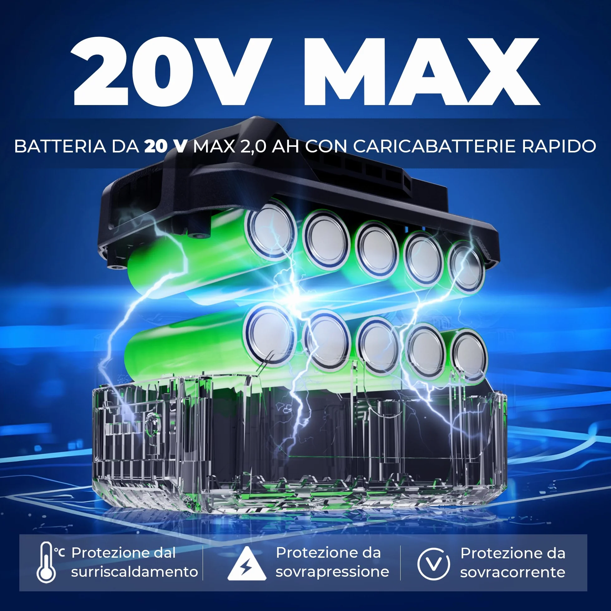 Avvitatore a impatto senza spazzole Dong Cheng 18V, Avvitatore a impatto a batteria 208Nm, Modalità autofilettante, 3200 giri/min, 4300 colpi/min, 3 velocità, con 2 * batterie 2,0 Ah