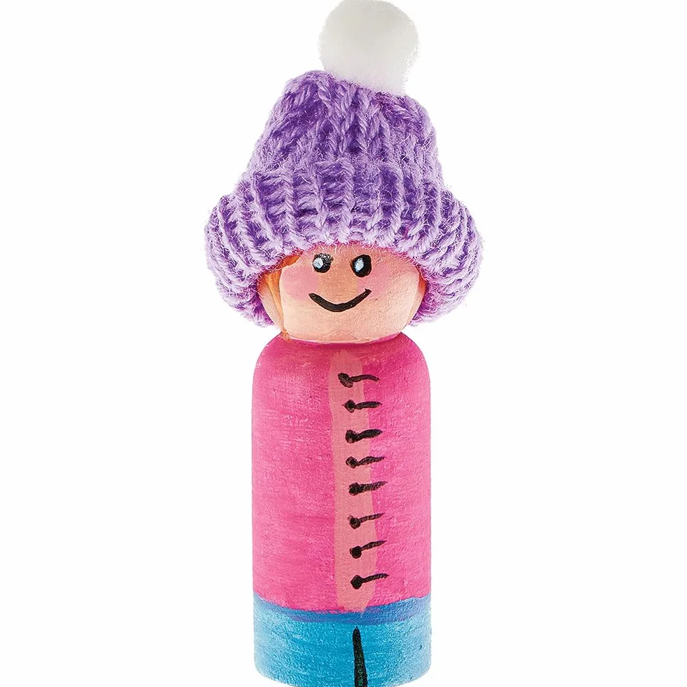Baker Ross FN325 Mini cappelli a bolla per l'artigianato - Confezione da 15, abbellimenti natalizi, cappelli per bambole