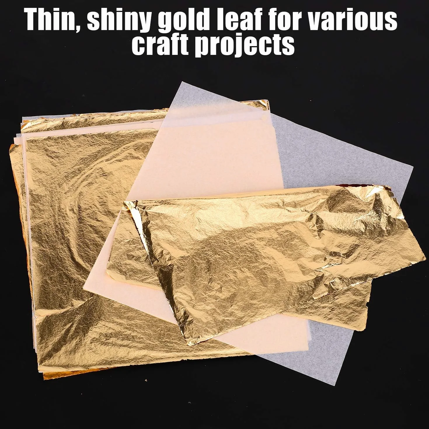 Foglia d'Oro 150 Pz, Fogli di Lamina d'Oro Imitazione 3 Colori per Arte Artigianato con Pinzette e Pennello