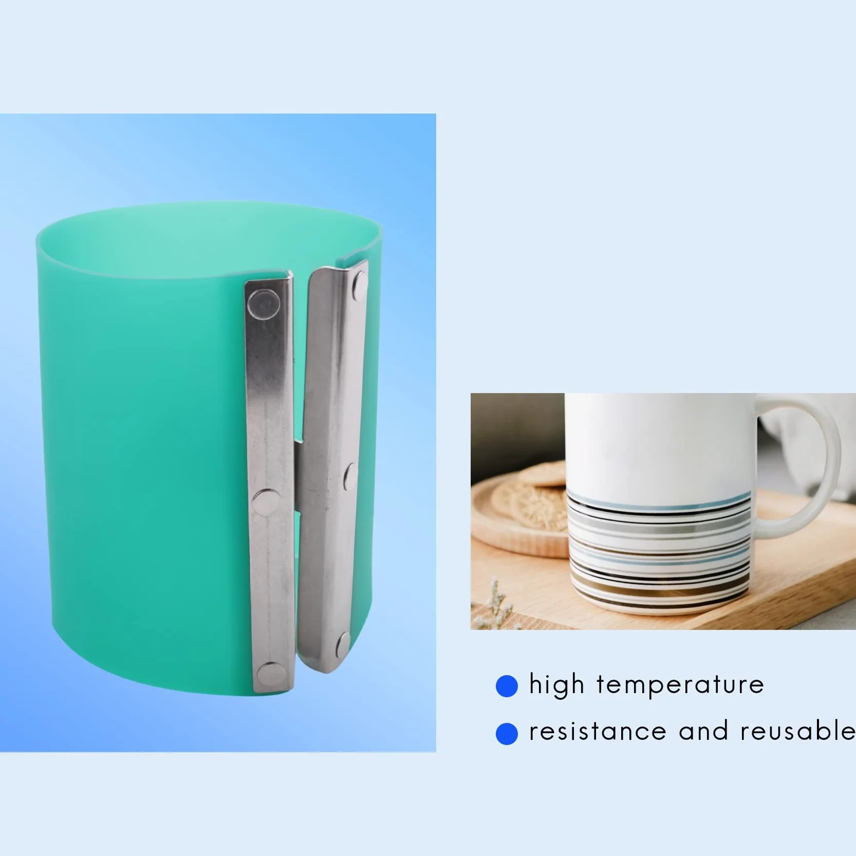 Jevina 4 tazze in silicone per sublimazione 11 OZ forno 3D
