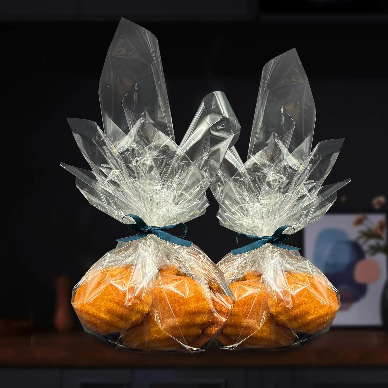 Rotolo di cellophane trasparente, 20 m x 84 cm, per cesti, confezioni regalo di Natale, cibo, regali di compleanno, fiori e artigianato (rotolo trasparente)