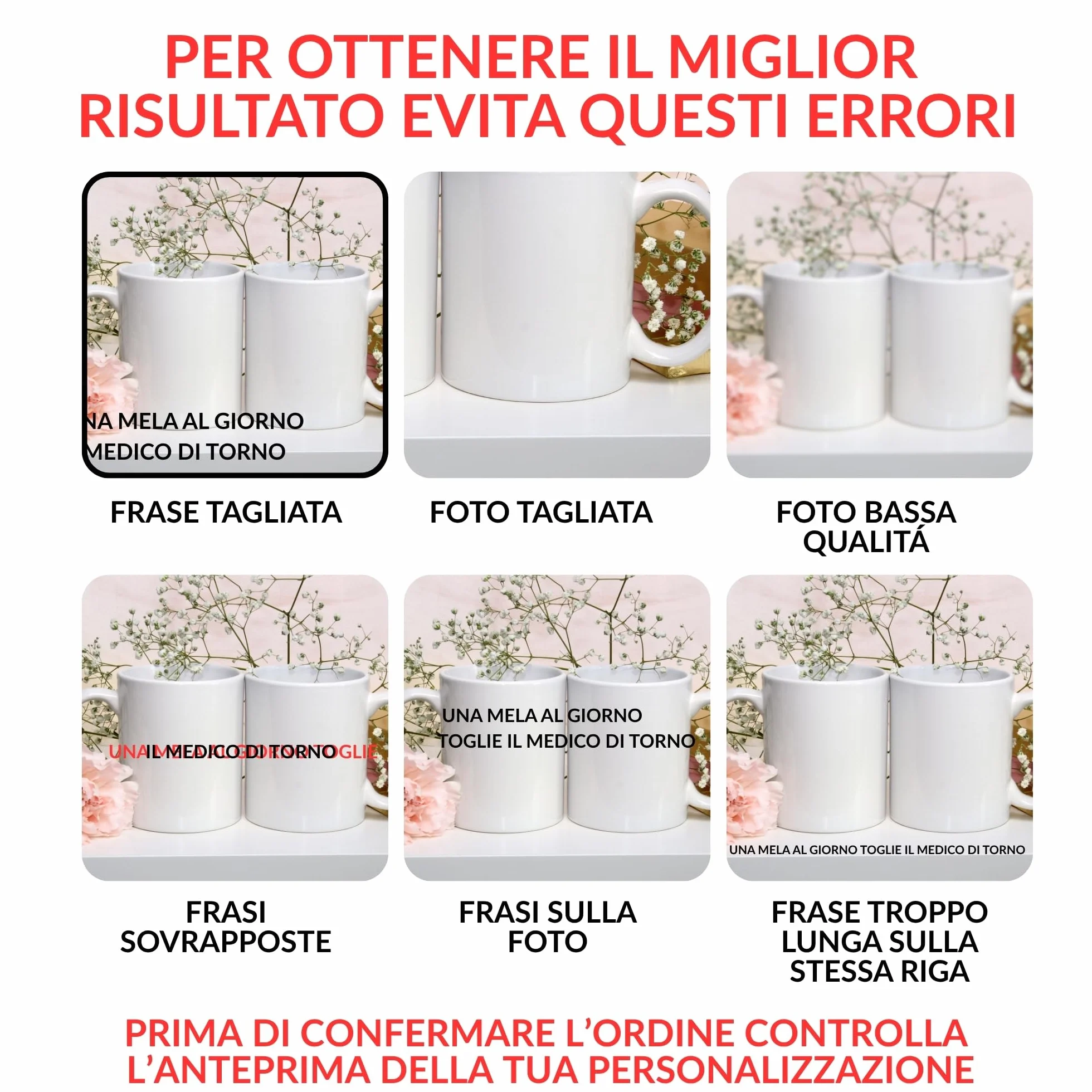 Tazza Personalizzata con Stampa Foto in Ceramica 100% Made in Italy, Idea Regalo per Ogni Occasione