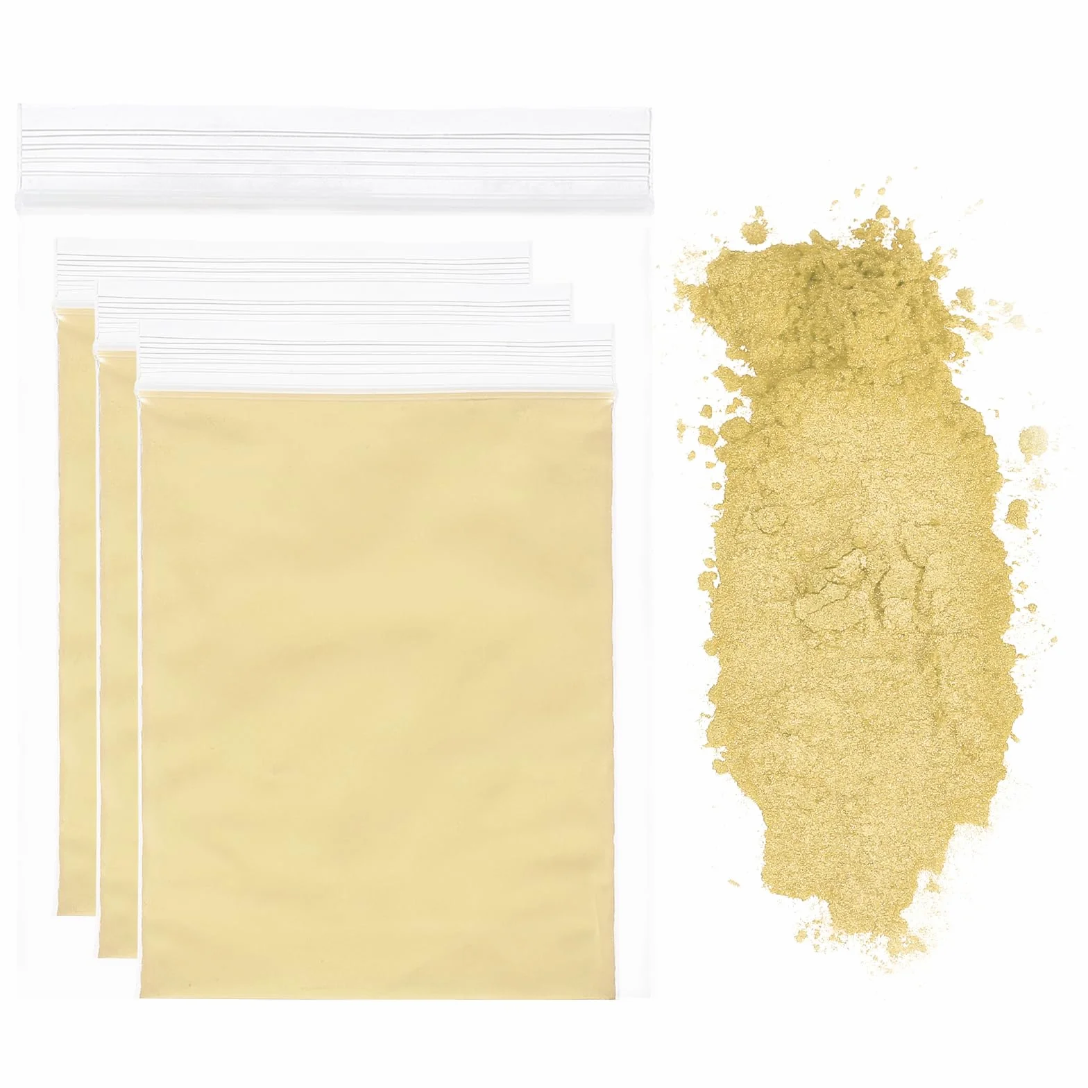 QUARKZMAN 15g/0.53oz Polvere Di Mica, Resina Naturale Epossidica 400 Mesh Pigmenti Perlescenti Per Resina, Vernice Per Auto, Candele, Decorazione Unghie Fai Da Te E Artigianato, Oro Chiaro