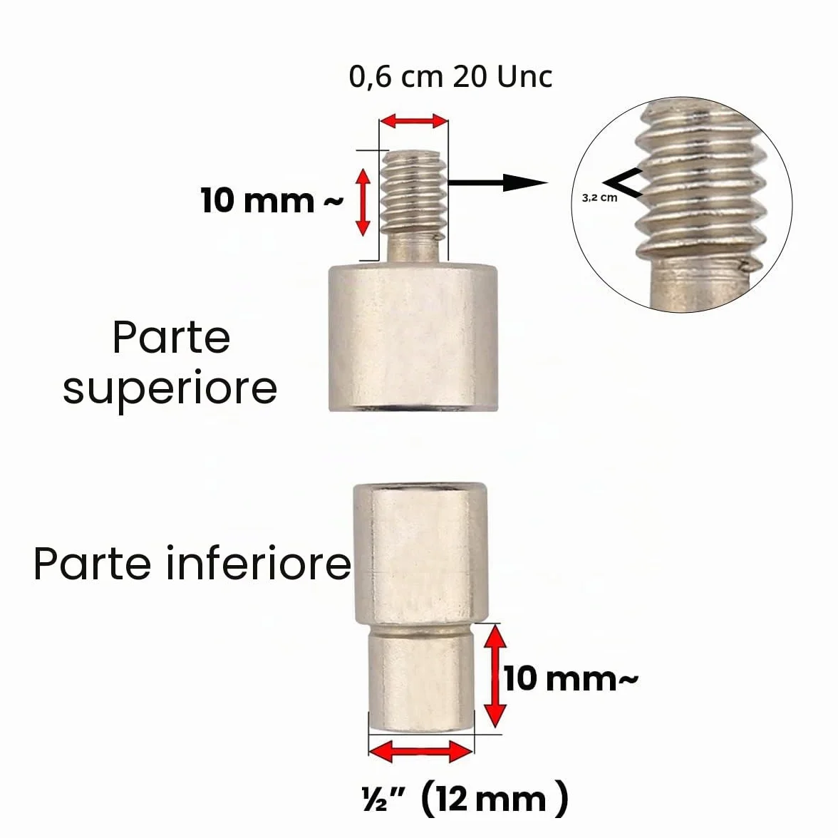 Kit pressa a mano in pelle per regolazione rivetti occhielli bottoni automatici