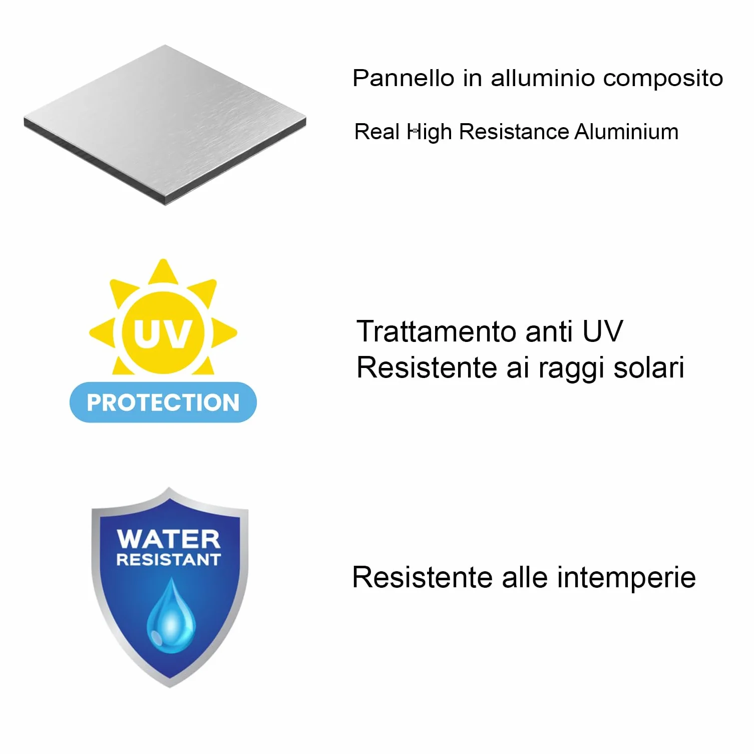 Stileitaliano numero civico moderno personalizzato esterno ed interno in alluminio targa moderna numeri civici (Bianco)