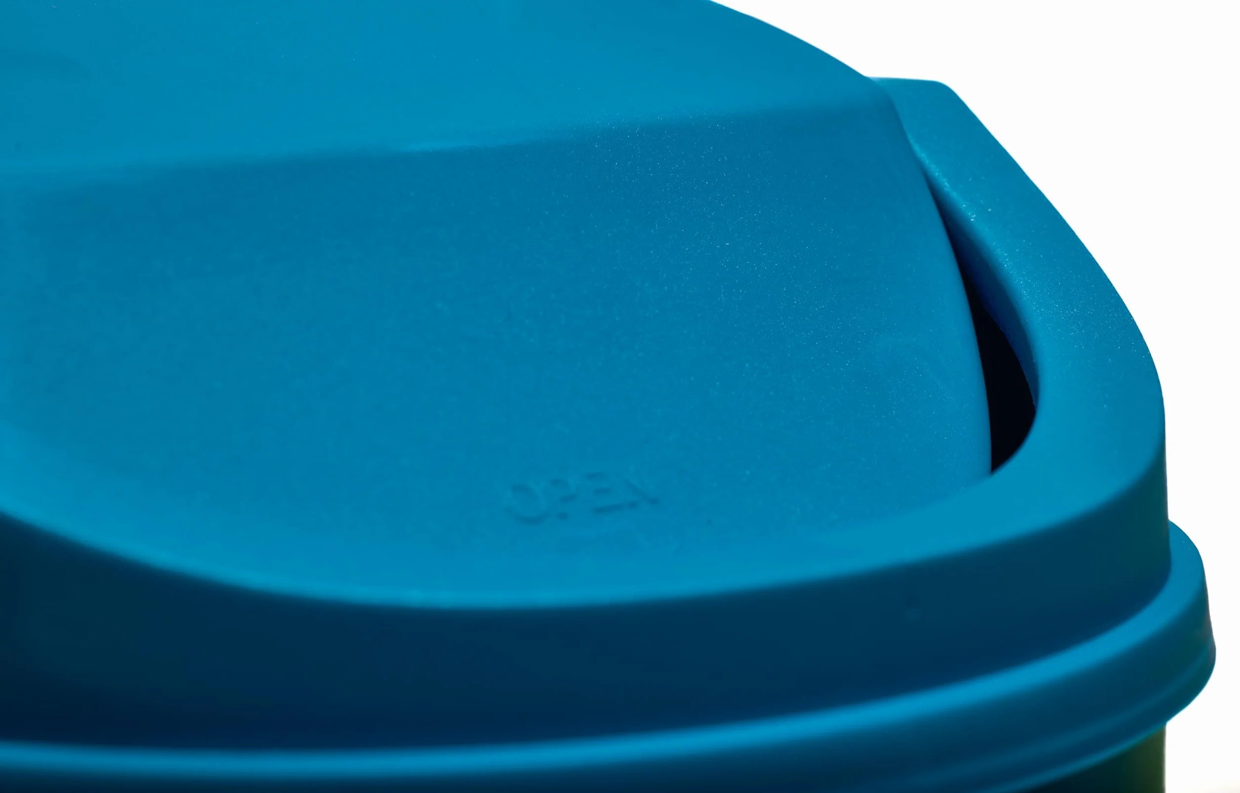 Cestino da Scrivania Mini, con Sportello Apribile e Coperchio Removibile, Compatto per Scrivania e Ufficio, 130x130x170 mm, Colore Blu Ottanio