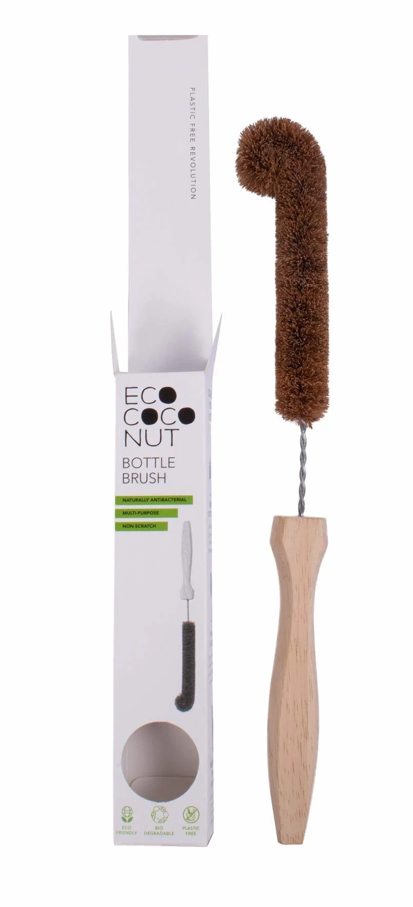 Spazzola multiuso per bottiglie Eco Coconut, ecologica, confezione da 1