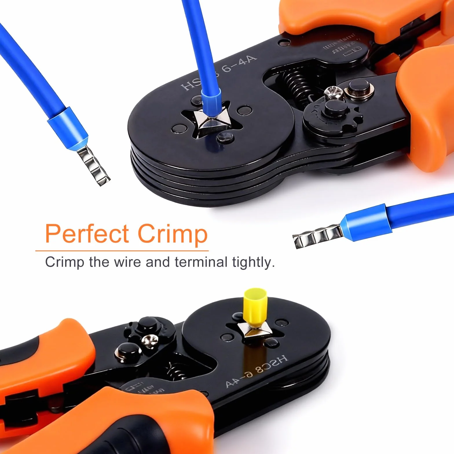 Pinza Crimpatrice, 1800 Pezzi Capicorda Elettrici a Crimpare, Set di Puntalini, 0,25-10mm², Kit Elettricista, Crimpatrice per Auto e Installazioni Elettriche