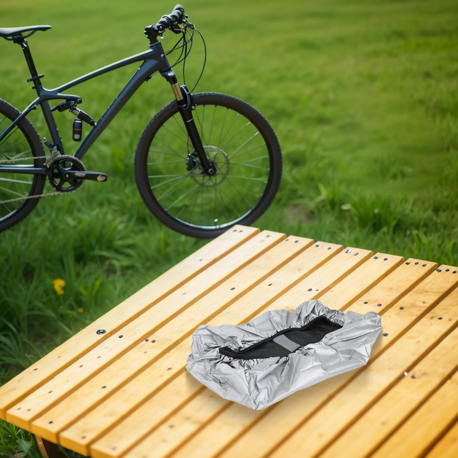 Fodera impermeabile Oxford 210D per cestini anteriori standard per bicicletta, progettata con interno riflettente e vestibilità elastica sicura