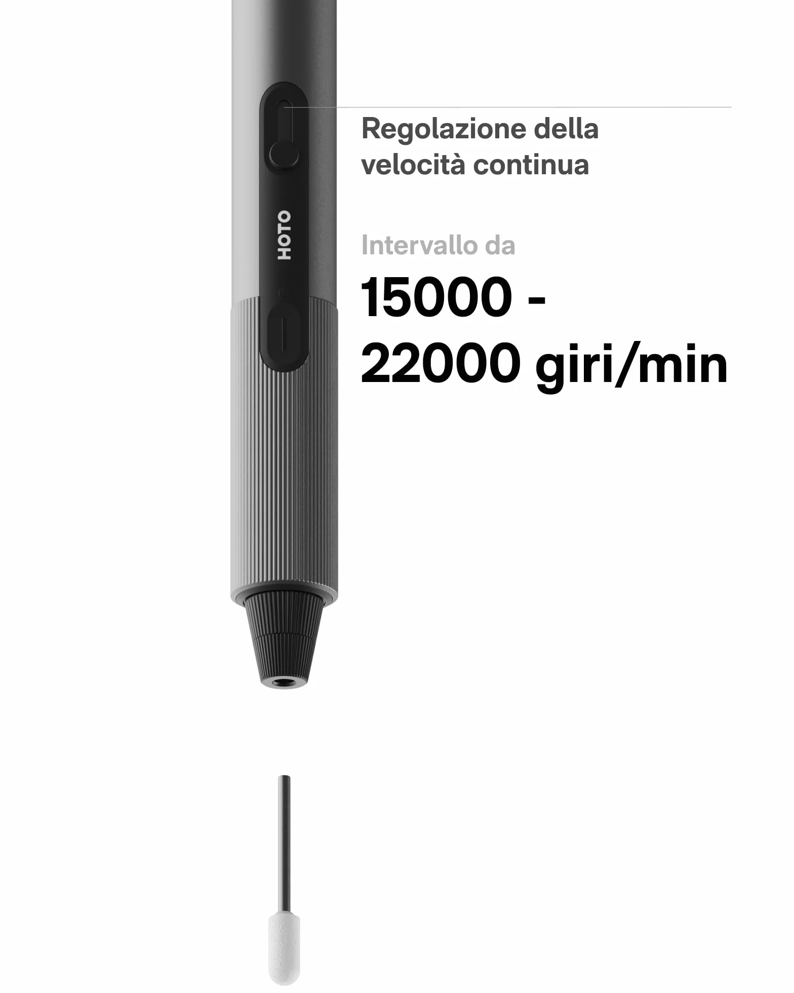 HOTO SNAPBLOQ™ R-A04 Utensile Rotante Multifunzione Senza Fili, 22000 RPM Variabili, 38 Accessori