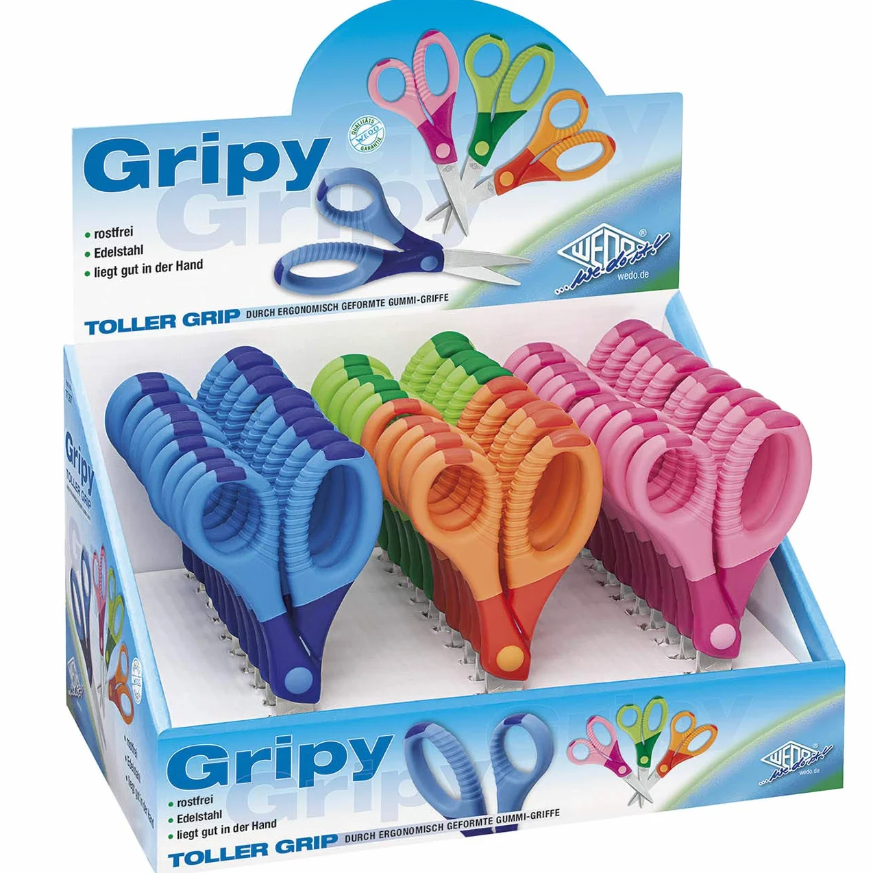 Wedo 77 3609 - Forbici Gripy "Hobby" da 17,5 cm, colore: Rosa