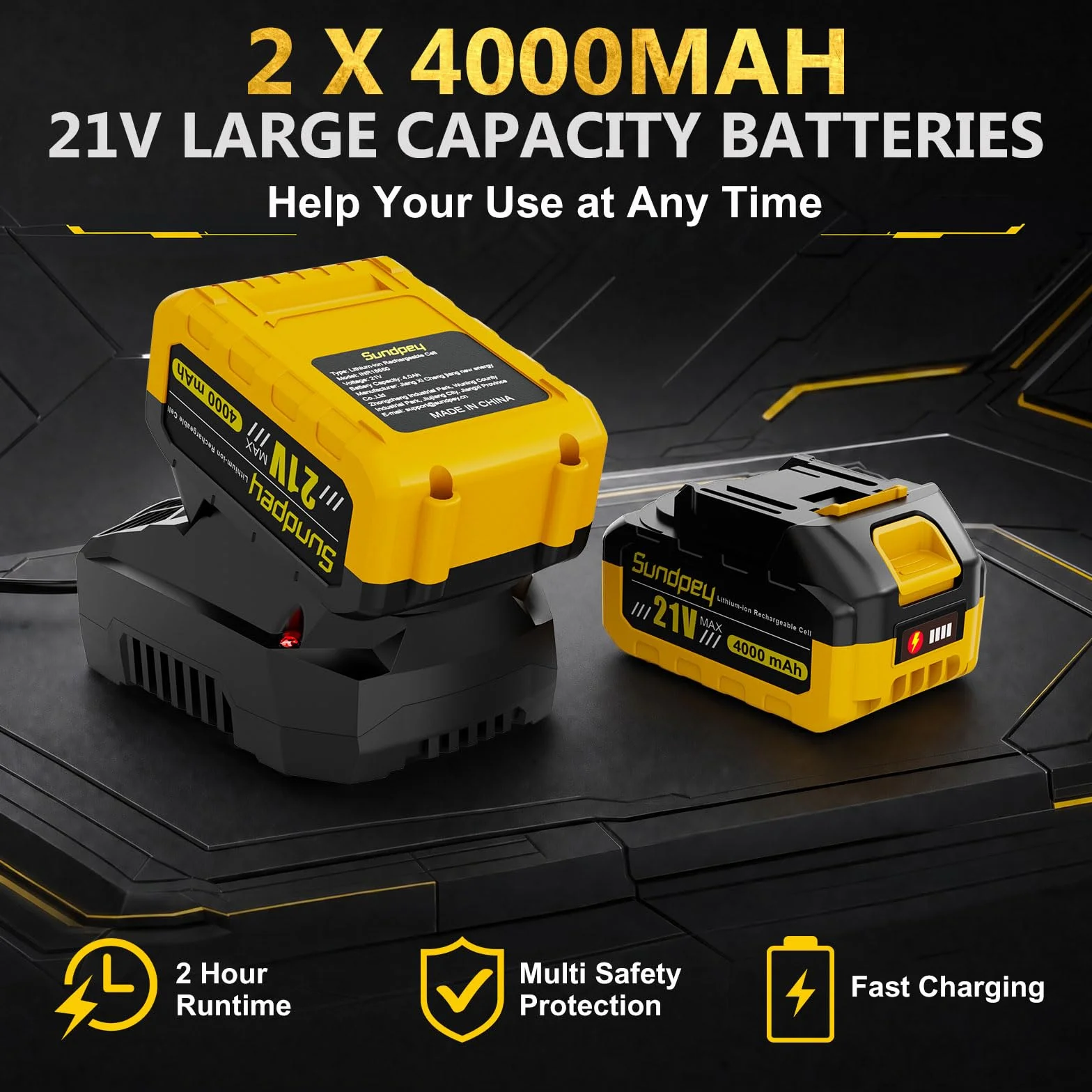 Avvitatore a Impulsi a Batteria 700 Nm 1/2" Brushless 21V con 2 Batterie 4,0 Ah 6 Bussoli Anello LED